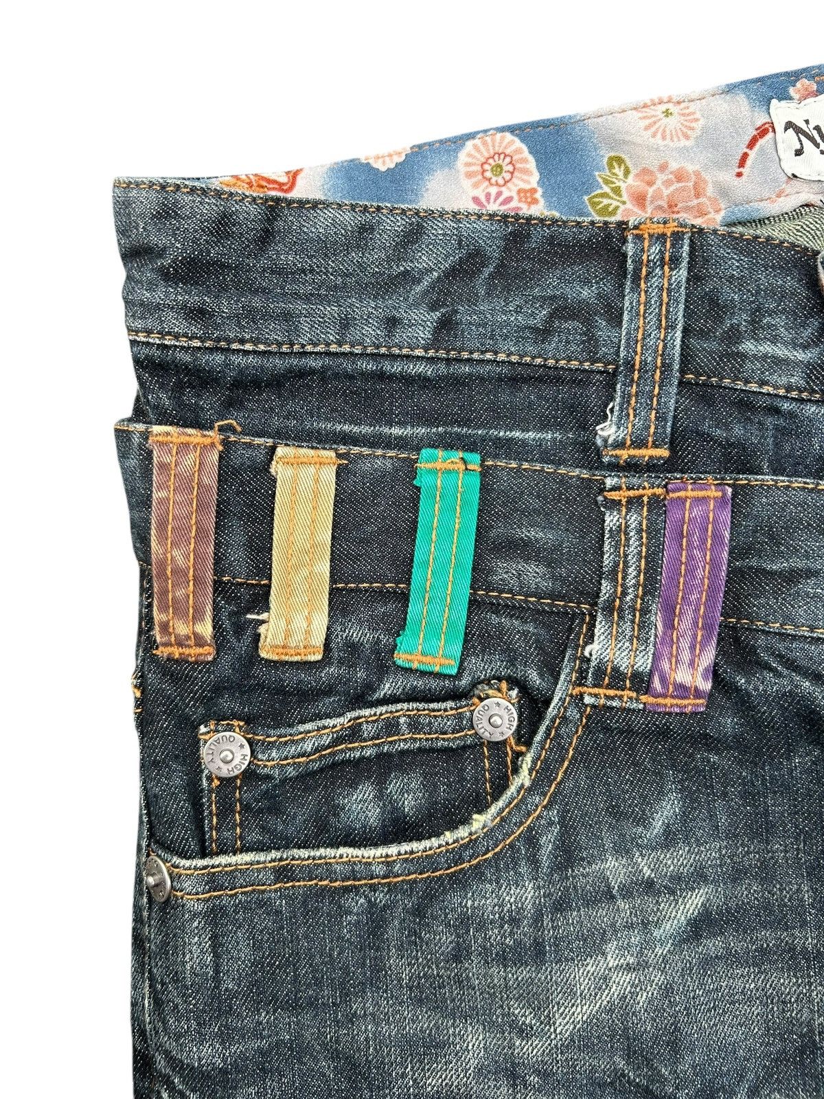 Kapital Nylaus Double Waist Japanese Punk Bondage Style Denim Jeans Size US 30 / EU 46 - 7 Thumbnail
