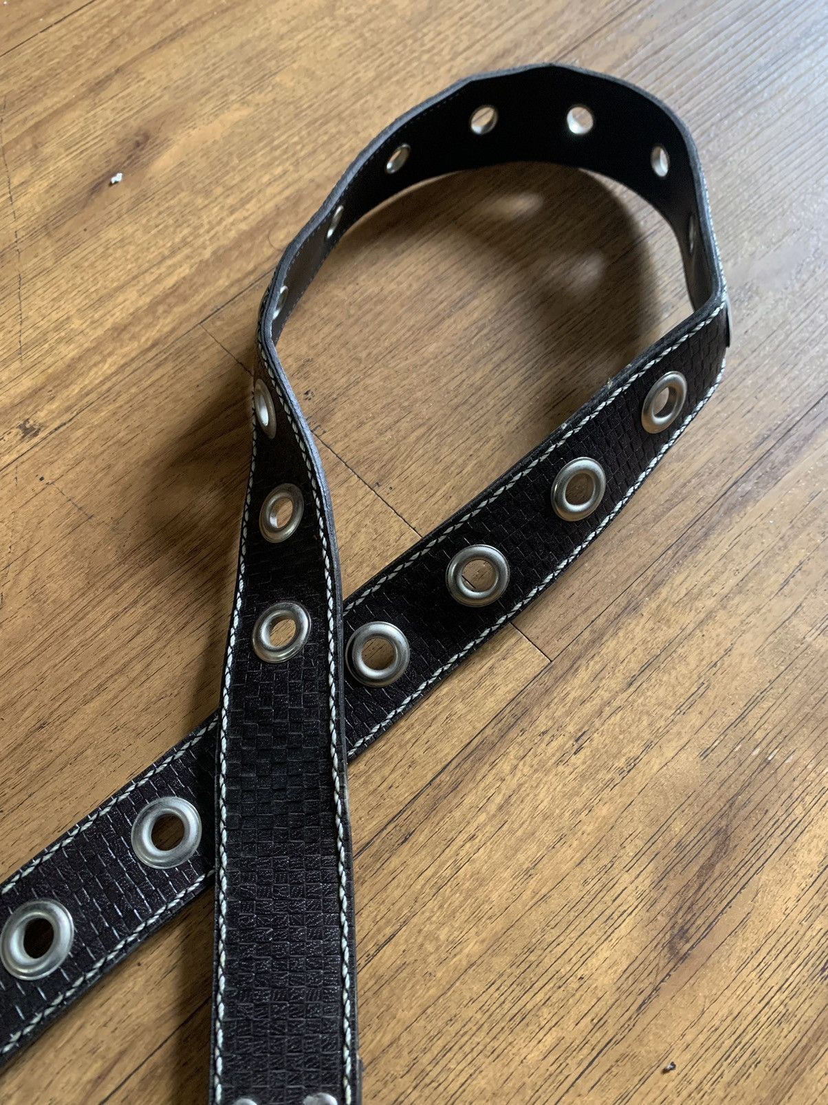 If Six Was Nine × Japanese Brand × Le Grande Bleu (L.G.B.) Brown prong crodocile skin belt Size ONE SIZE - 3 Thumbnail