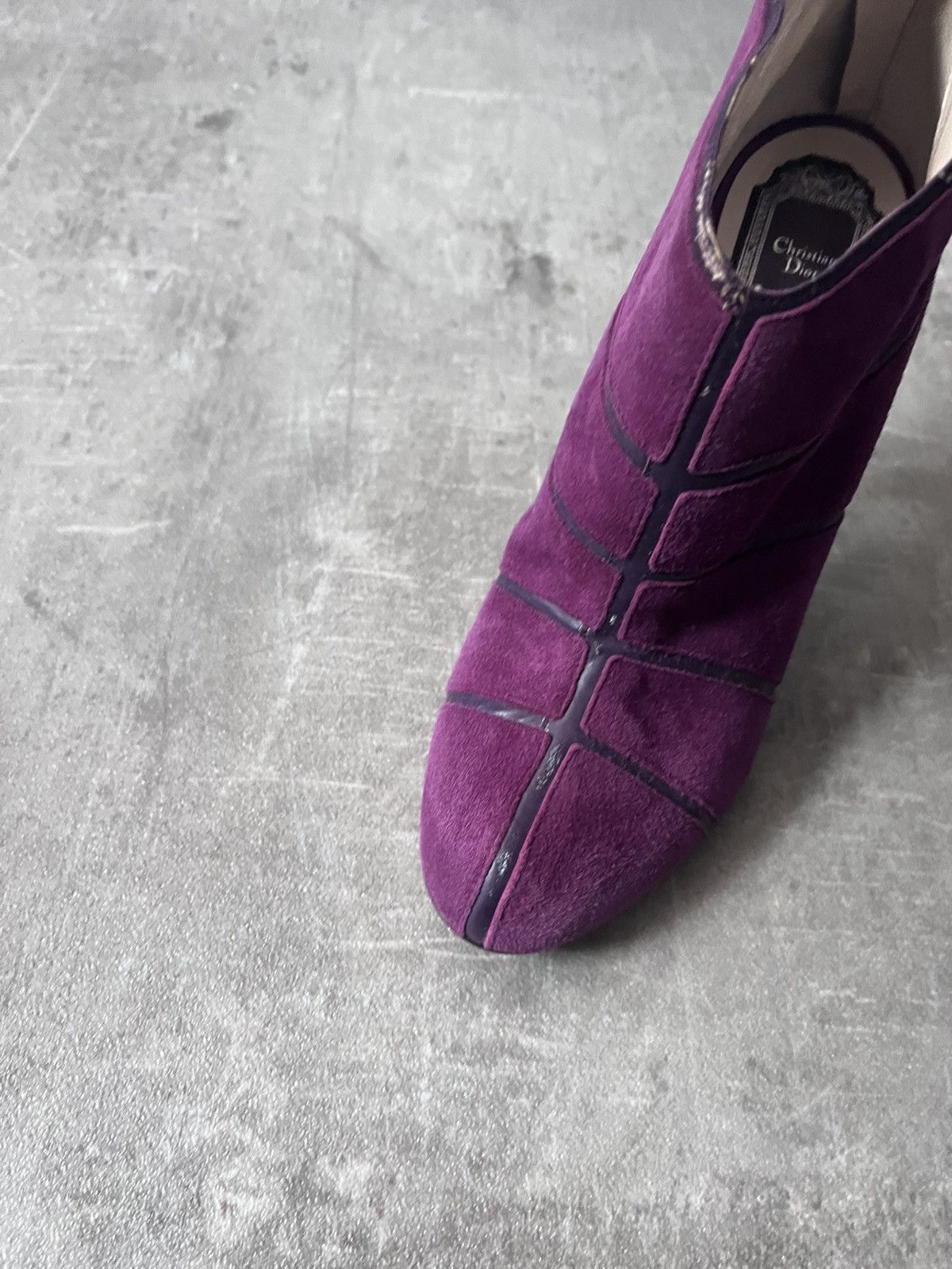 Dior Christian Dior ankle heels purple leather suede Size US 9.5 / IT 39.5 - 11 Thumbnail