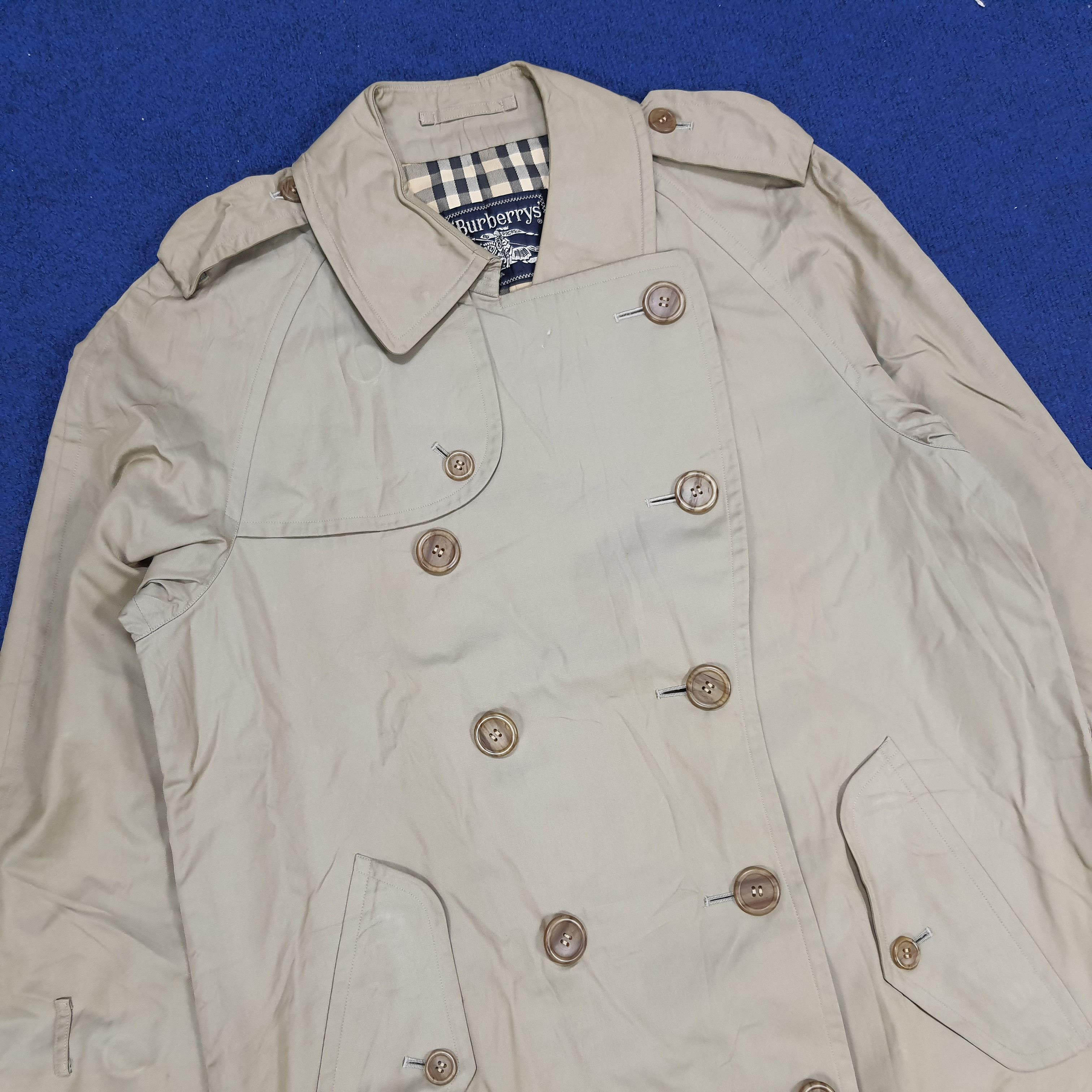 Burberry × Vintage Vintage Burberrys' Nova Check Trench Jacket Size US M / EU 48-50 / 2 - 2 Thumbnail