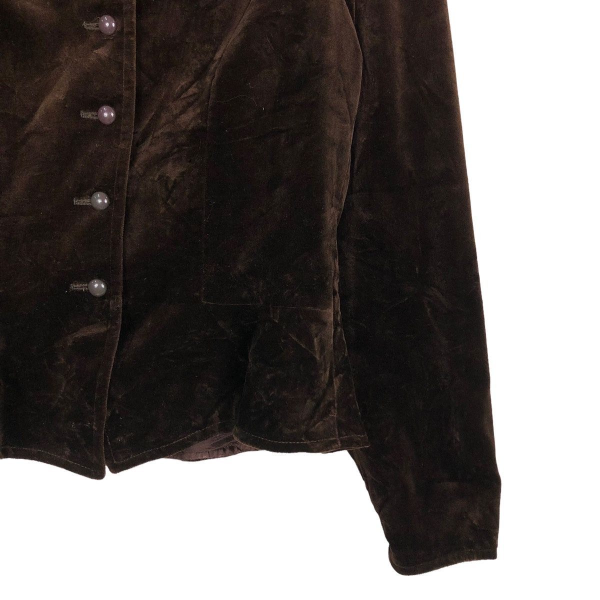 Vintage 🔥VINTAGE CROPPED VELVET JACKET DIFFUSION GUY LAROCHE PARIS Size XS / US 0-2 / IT 36-38 - 5 Thumbnail