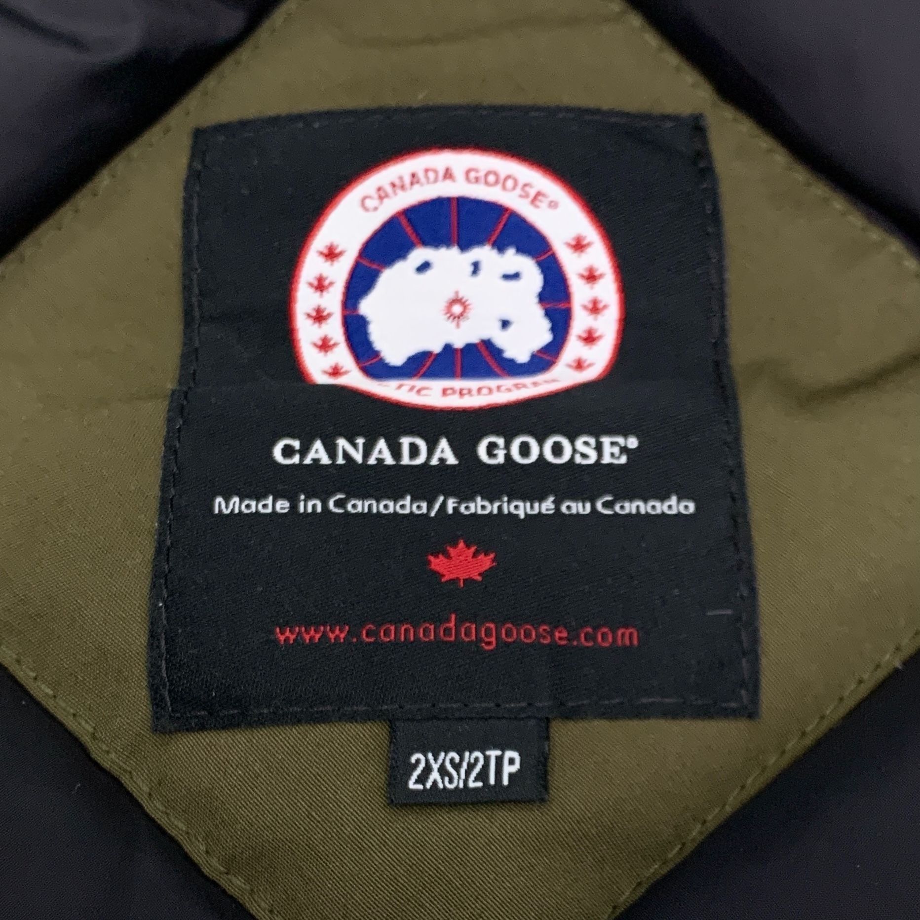 Canada Goose [Canada Goose] Military Green Logo Patch Hooded Parka 2XS Size US XXS / EU 40 - 2 Thumbnail
