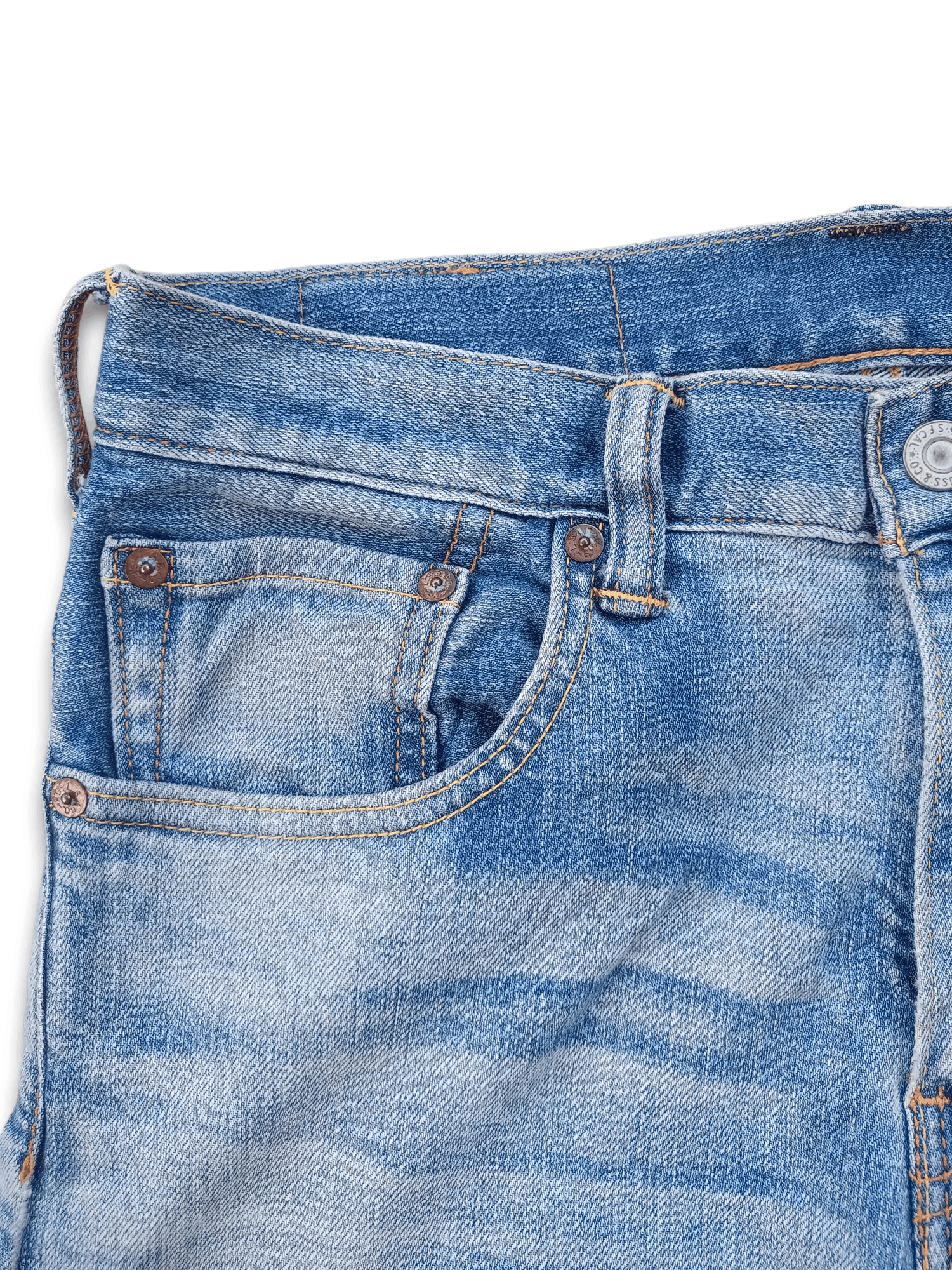 Levi's × Levi's Vintage Clothing Vintage Levis 551 Blue Wash Distressed Style Jeans Size US 30 / EU 46 - 4 Thumbnail