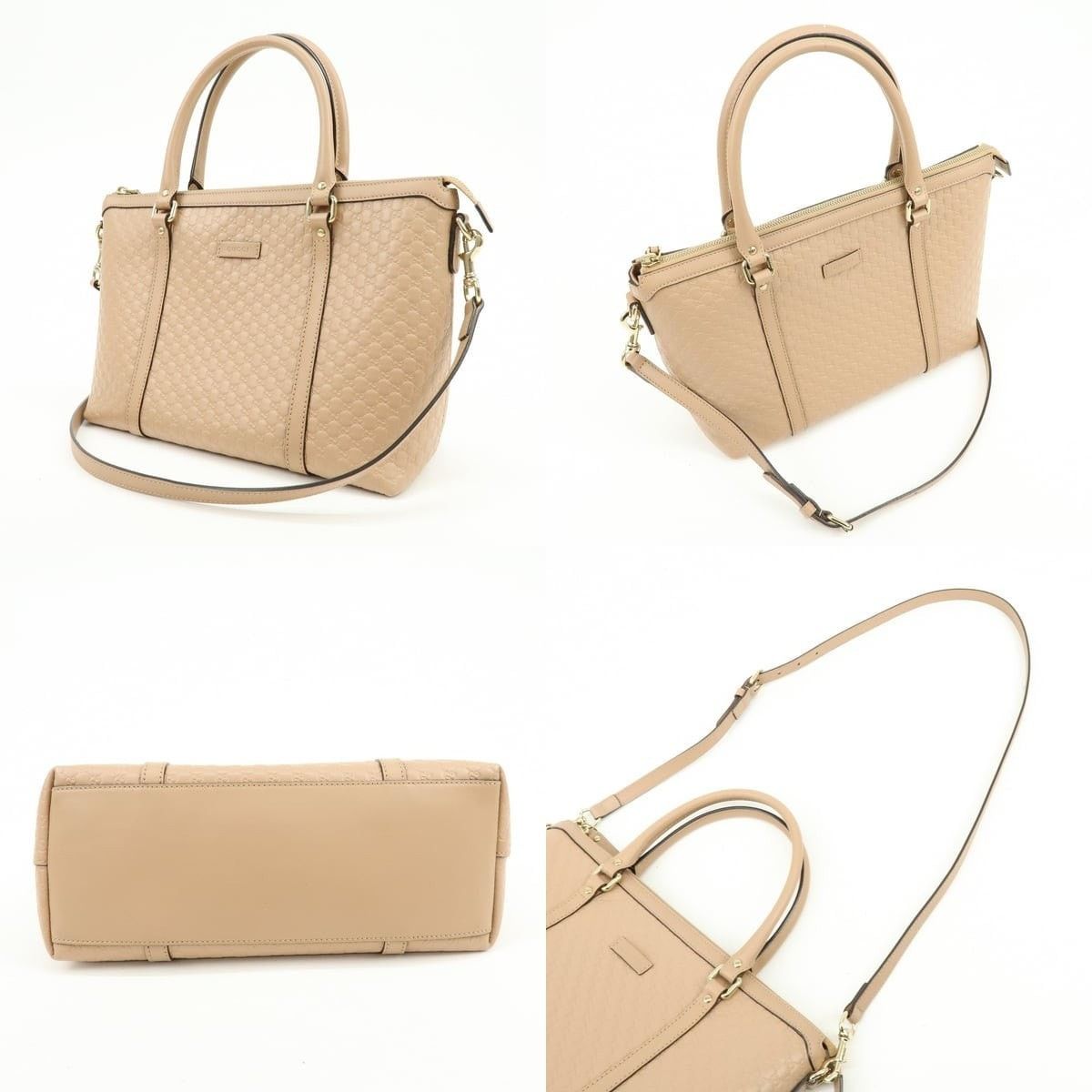 Gucci Gucci Microguccissima Leather Shoulder Bag Beige Size ONE SIZE - 3 Thumbnail