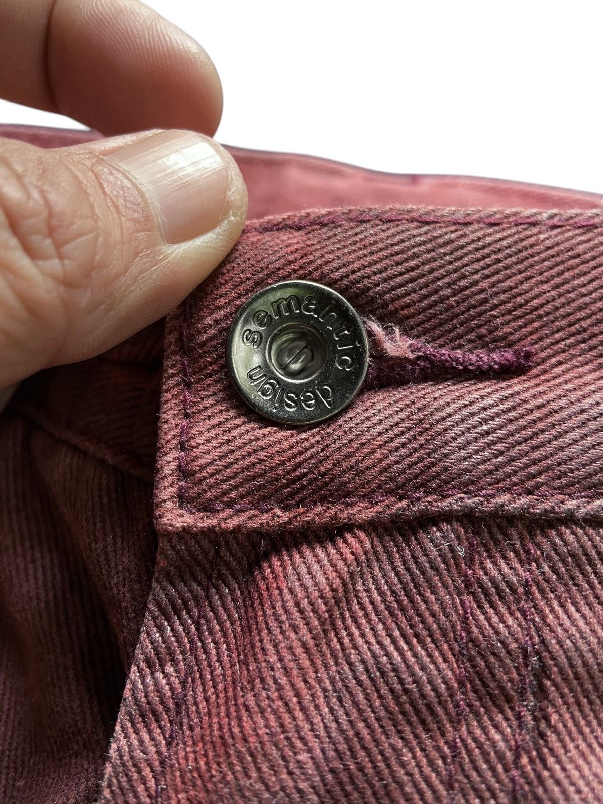 semanticdesign SEMANTIC DESIGN DISTRESSED PUNK STREET RED DENIM Size US 30 / EU 46 - 10 Thumbnail