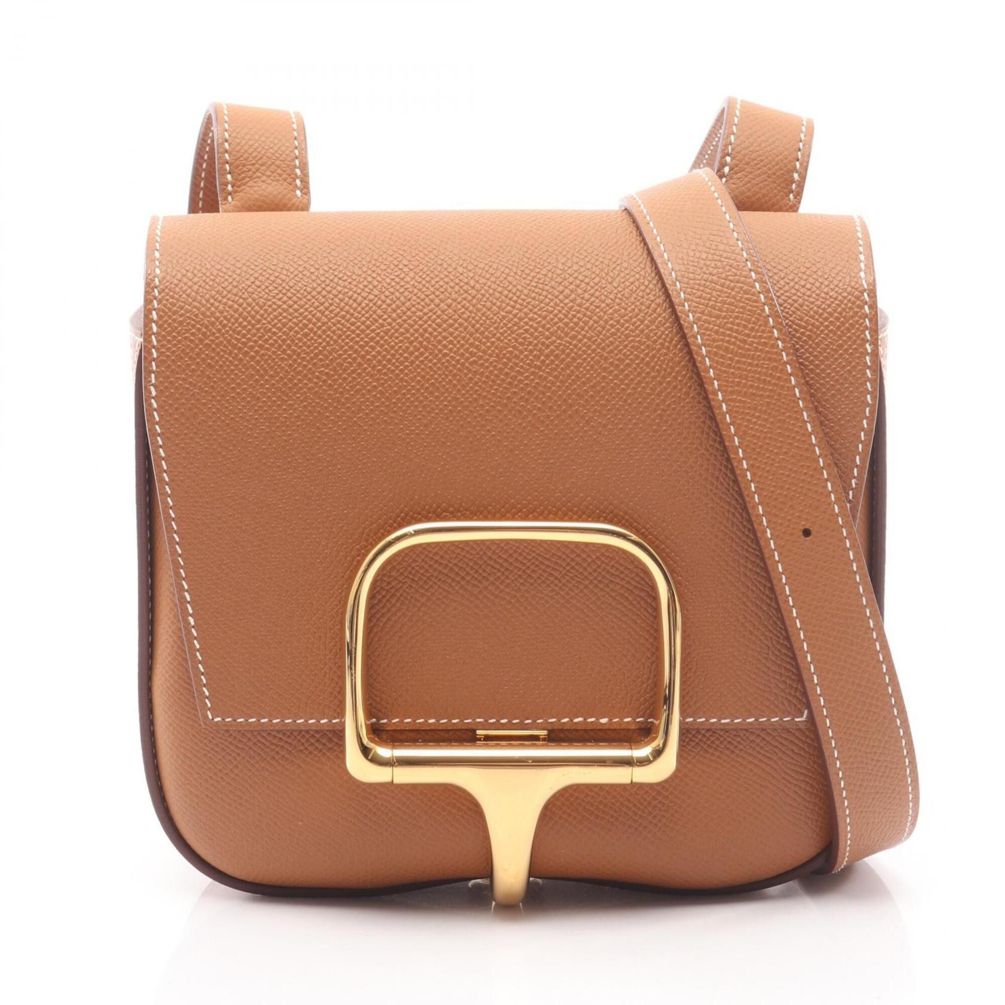 Hermes Hermes Della Cavalleria Mini Shoulder Bag/Handbag, Leather, Veau Epsom, Brown, Women's. Size ONE SIZE - 1 Thumbnail