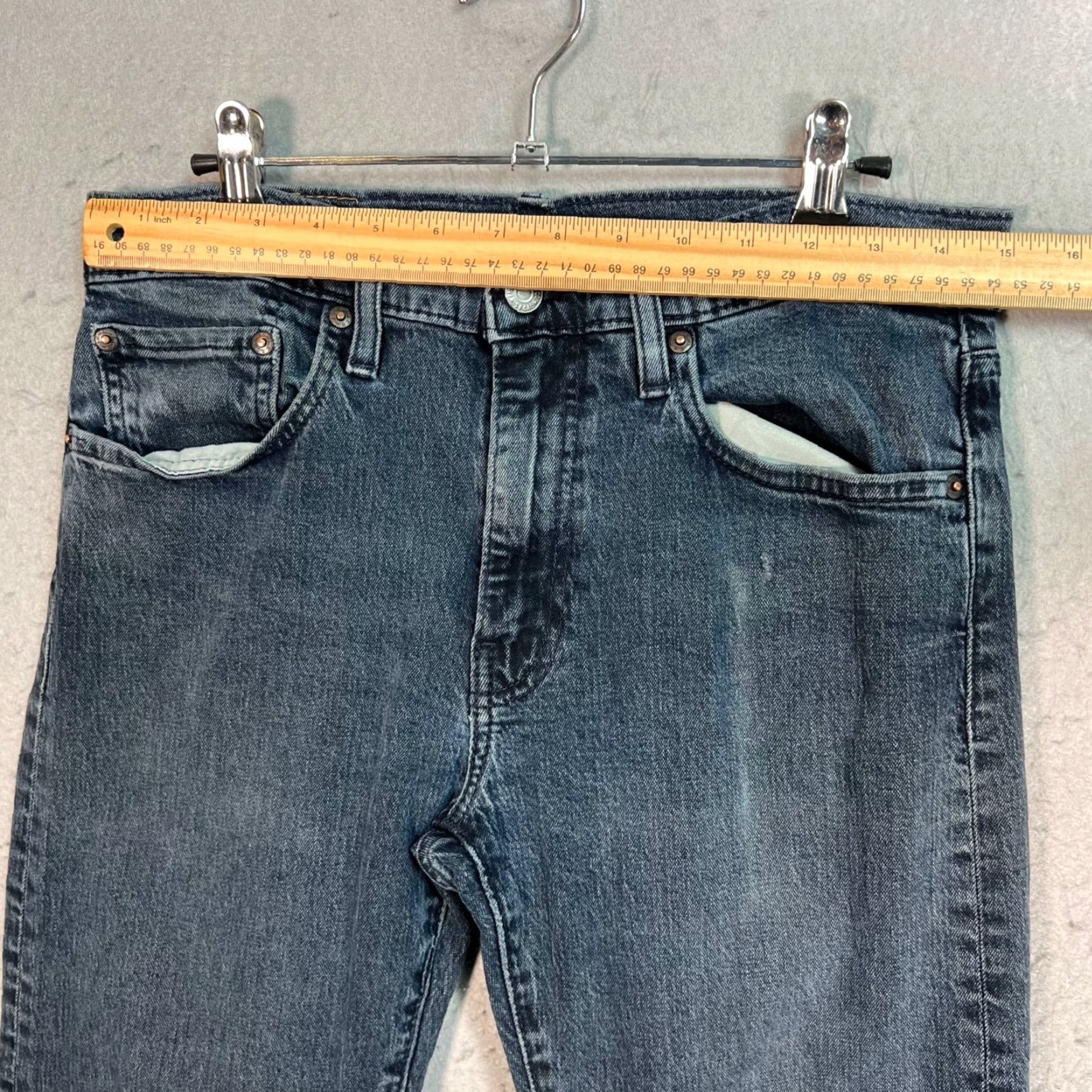 Levi's Levi's 512 Mens Size 31 x 32 High-Rise Skinny Jeans Blue Denim Cotton Blend Jeans Size 24" / US 00 / IT 34 - 6 Thumbnail