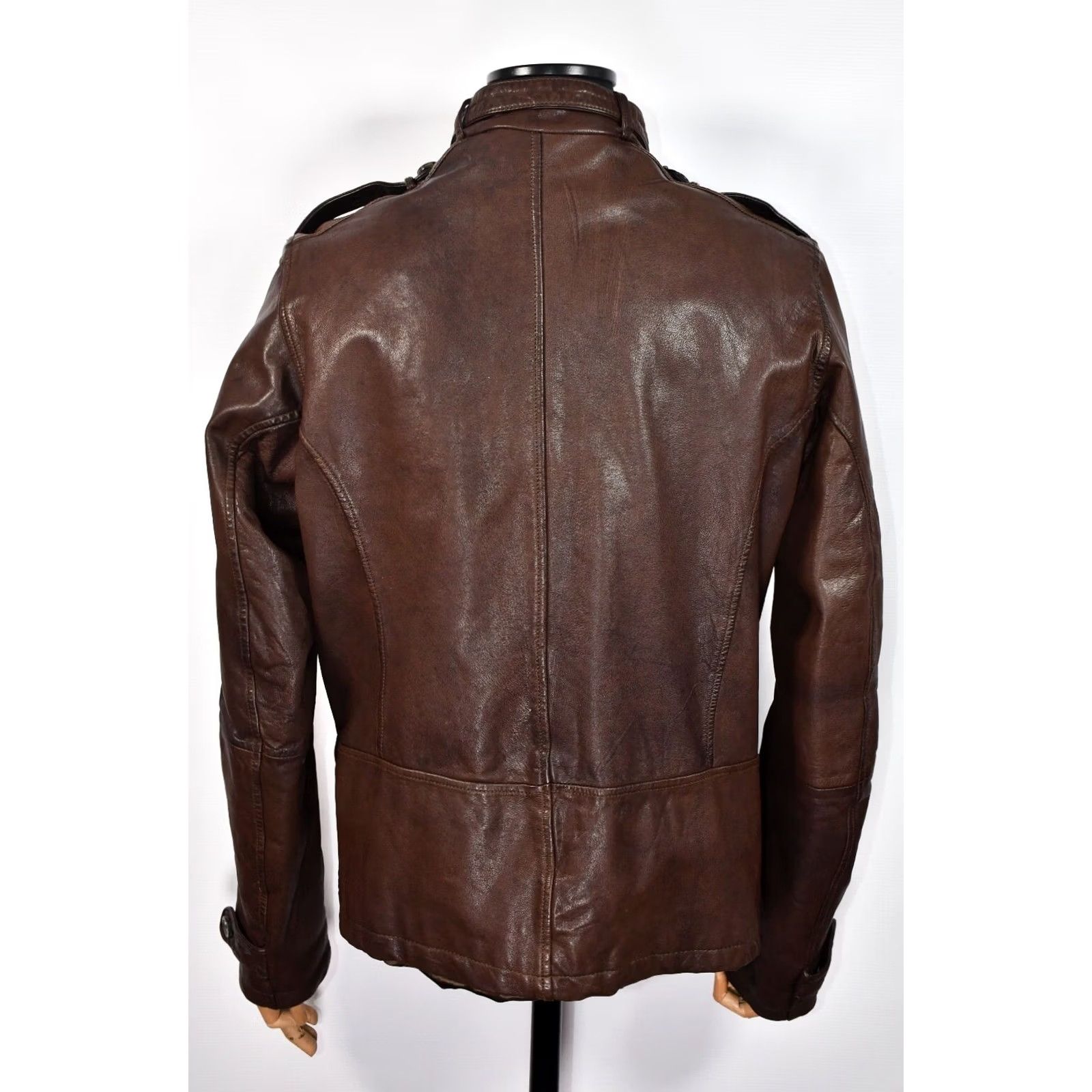 Vintage MATINIQUE Wesley Jacket Men XL Biker Leather Brown 100% Leather Vintage No? Size US XL / EU 56 / 4 - 6 Thumbnail