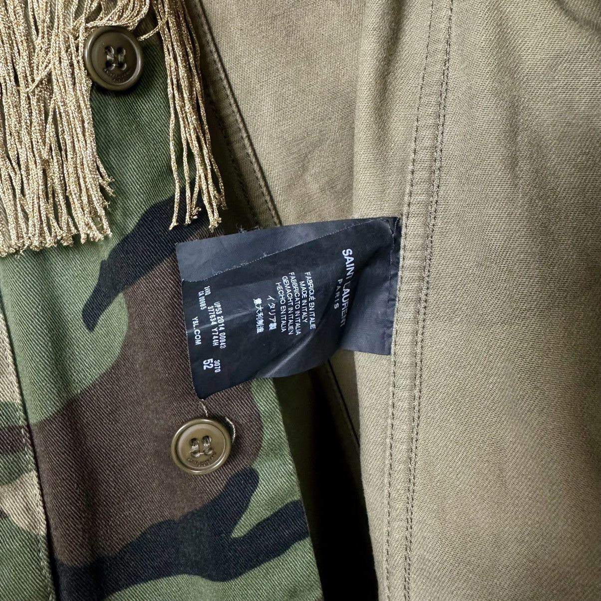 Saint Laurent Paris Camo Military Jacket Size US L / EU 52-54 / 3 - 7 Thumbnail
