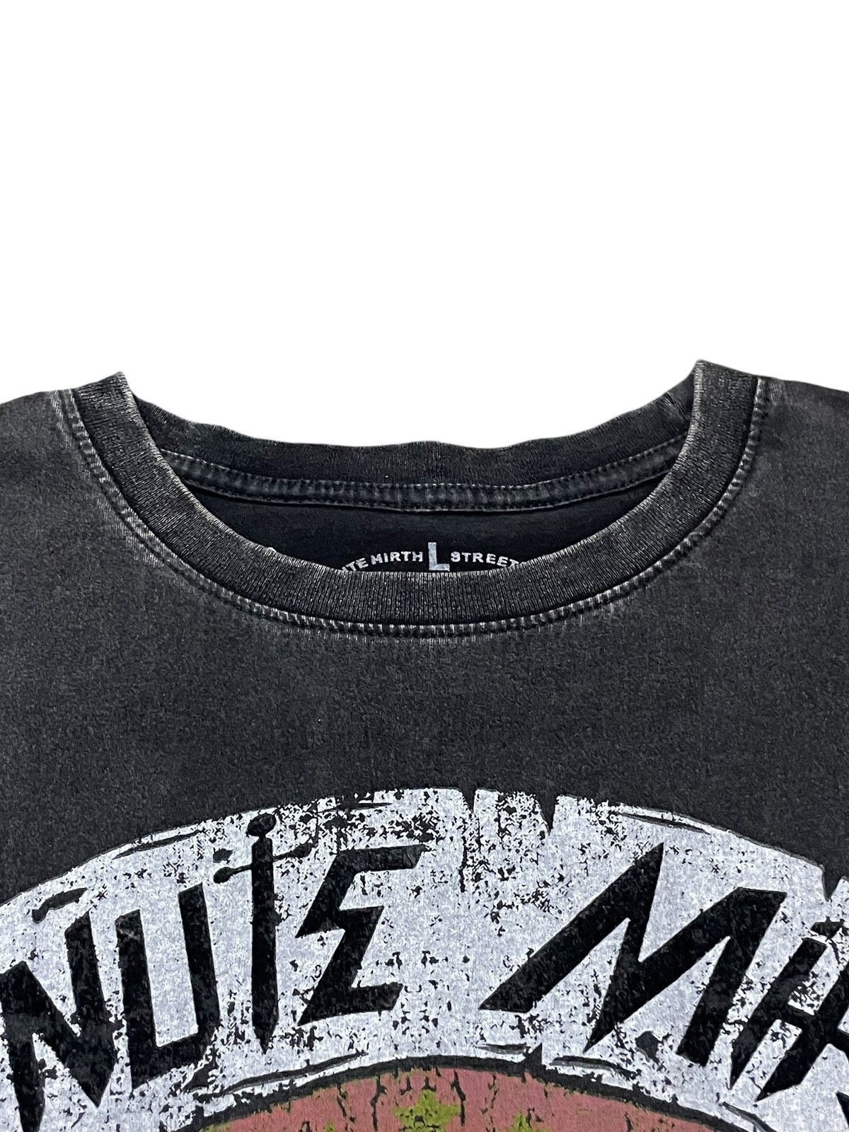 Hysteric Glamour × Japanese Brand Minute Mirth Rockin Skeletons Vintage Black Wash Tshirt Size US L / EU 52-54 / 3 - 7 Thumbnail