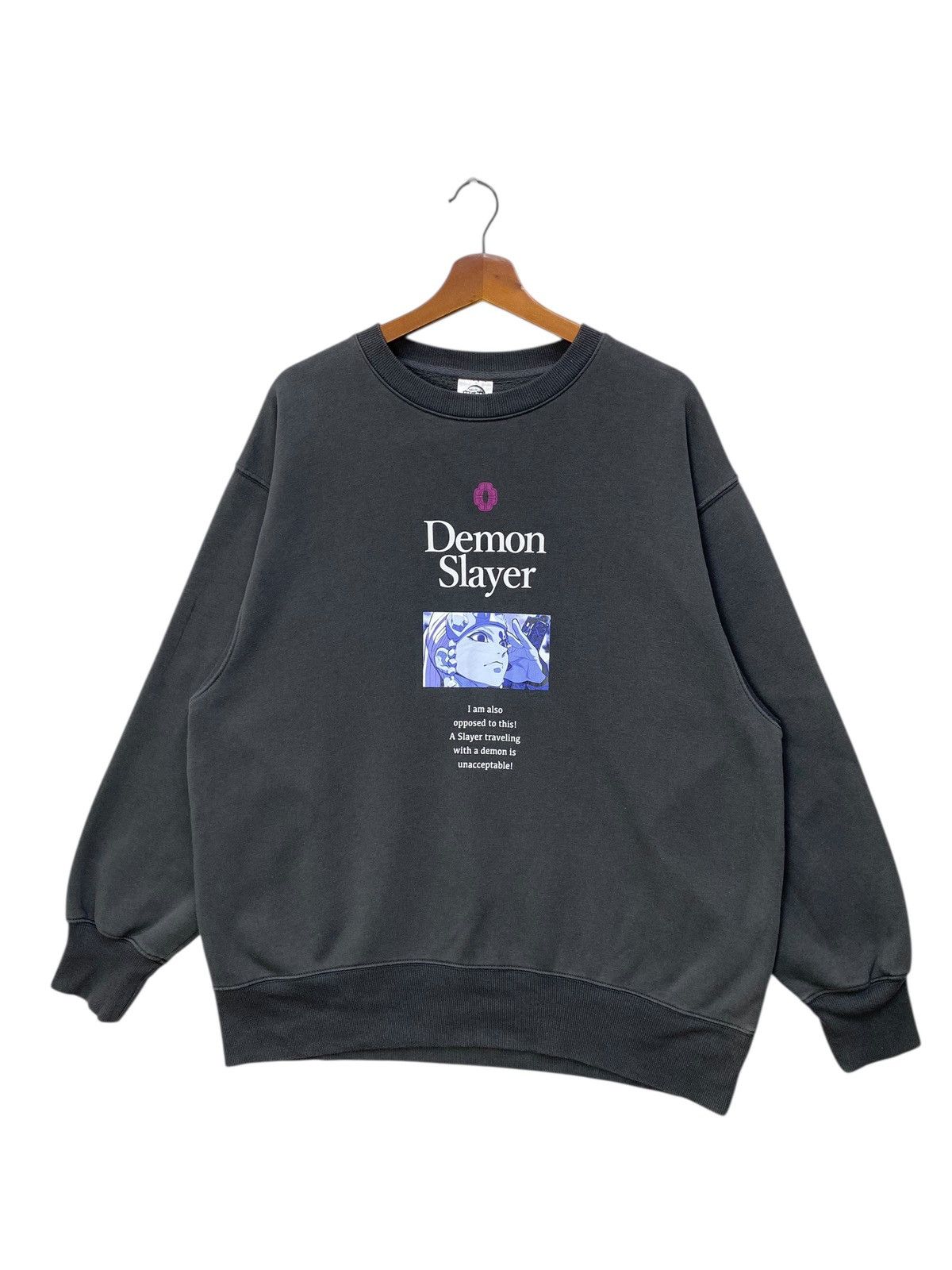 Anime Cartoon Demon Slayer Distressed Sweatshirt Pullover Size XL Size US XL / EU 56 / 4 - 1 Thumbnail