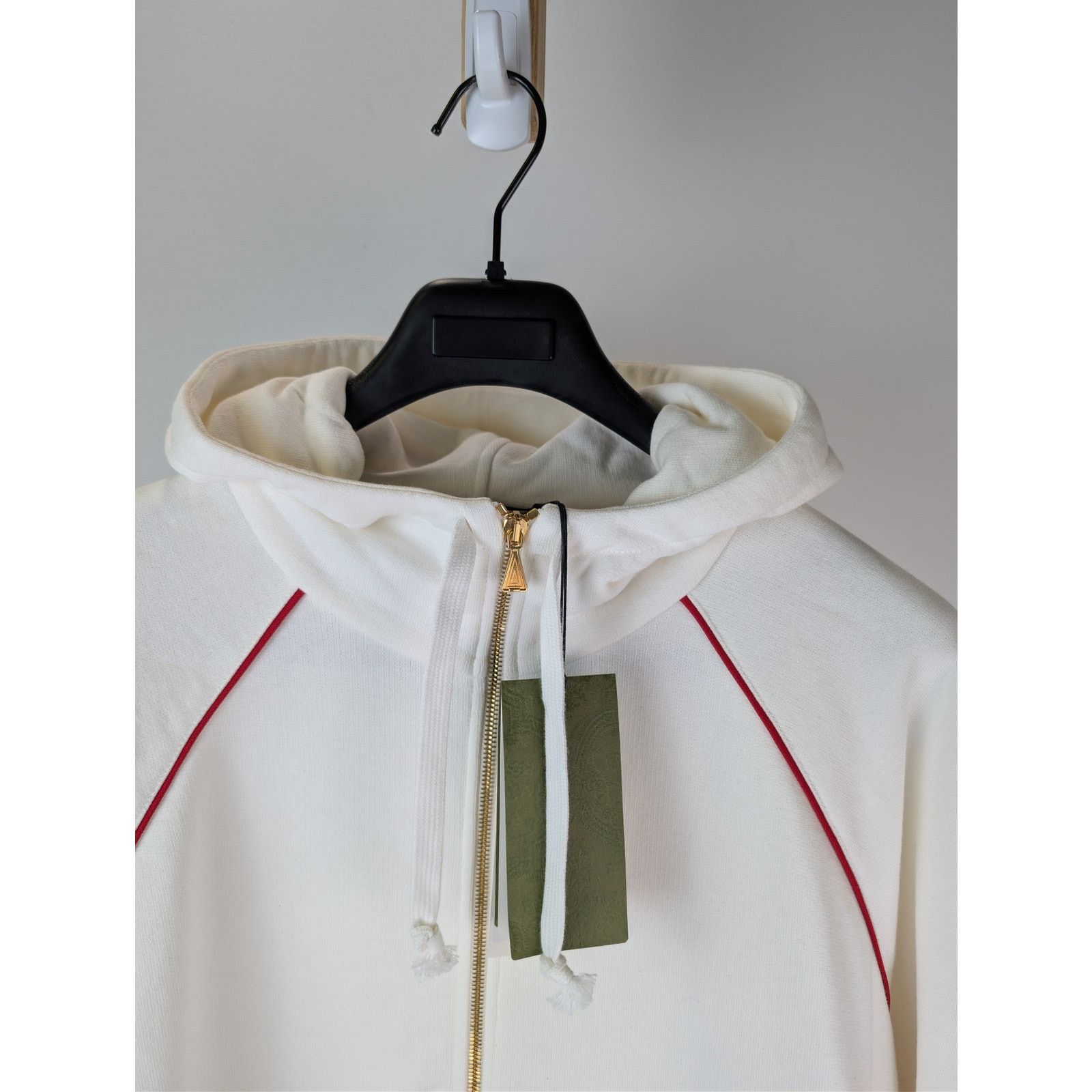 Gucci o1rshd1 Light Felted Cotton Jersey Hoodie Sweatshirt Ivory Size US XL / EU 56 / 4 - 7 Thumbnail