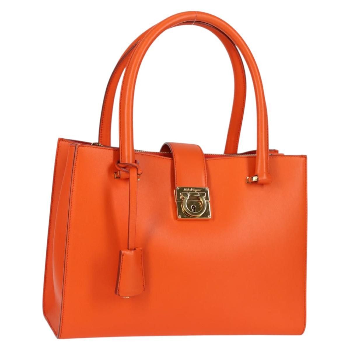 Salvatore Ferragamo Salvatore Ferragamo Gancio Lock Tote Leather Size ONE SIZE - 1 Thumbnail