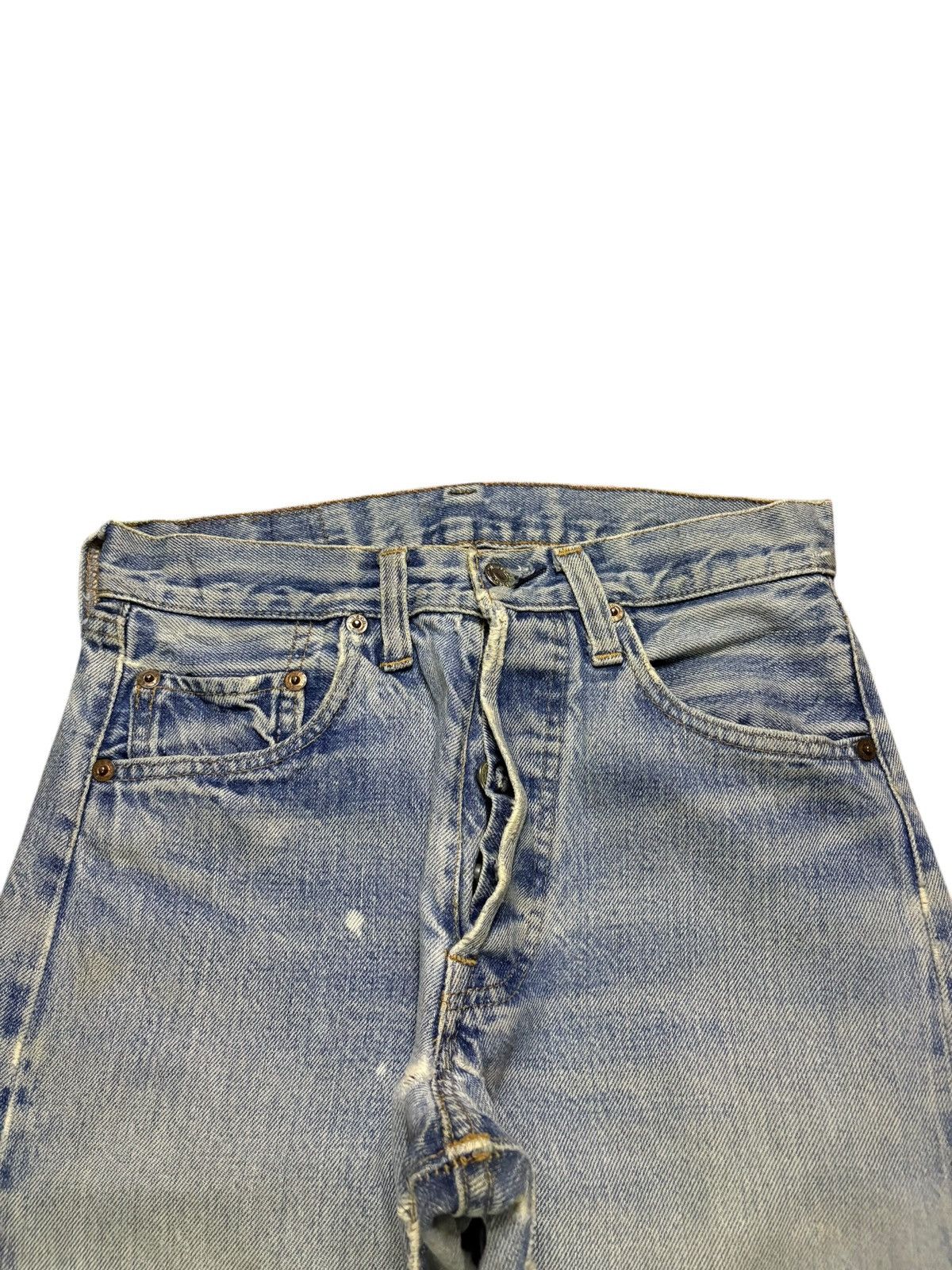 Levi's Vintage 70s Levis 501 Big E Selvedge Distress Jeans Button 6 Size US 26 / EU 42 - 5 Thumbnail