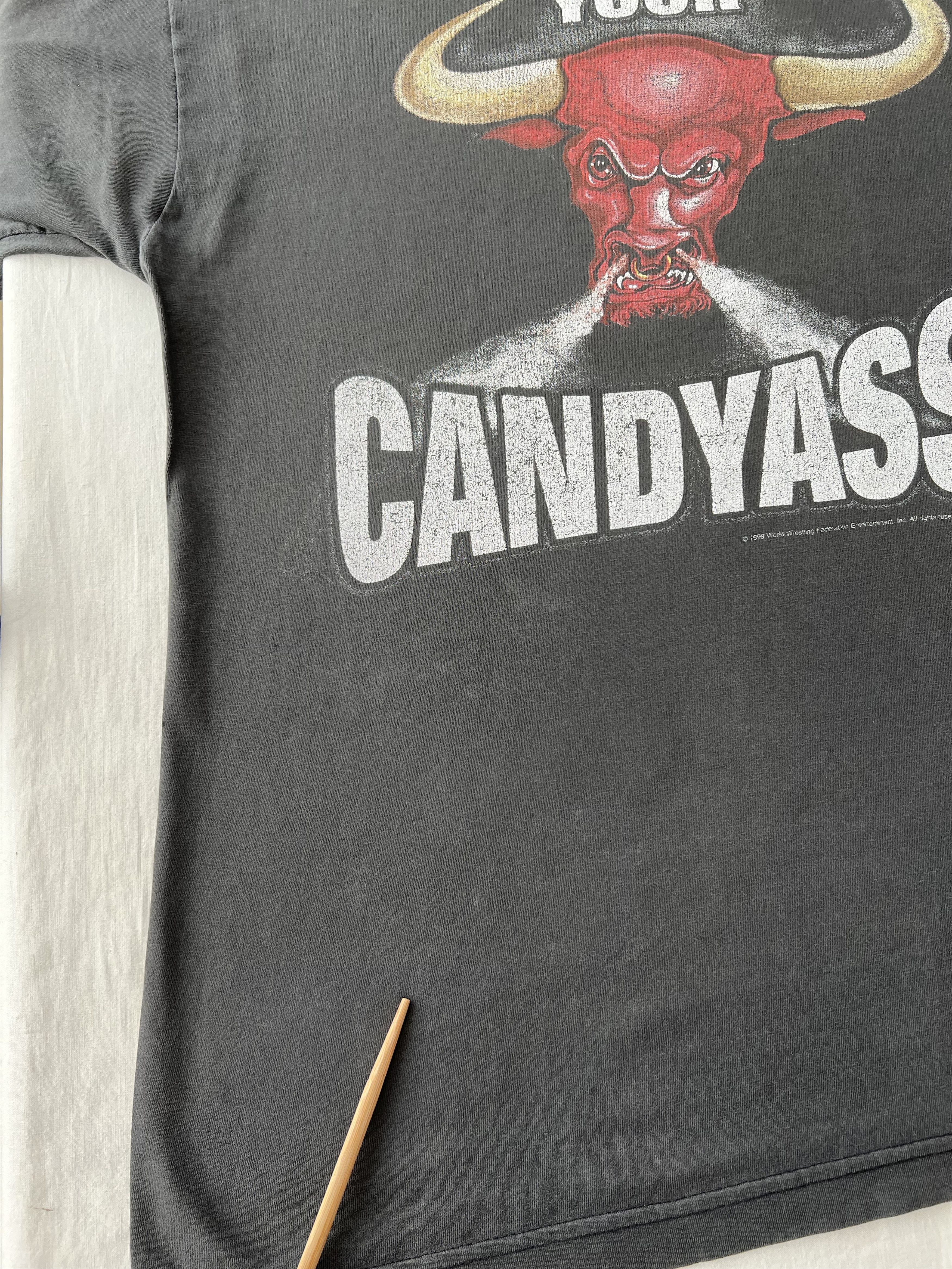 WWE Vintage 1999 The Rock WWE Layeth The Smacketh Down Candy Ass Size US L / EU 52-54 / 3 - 18 Thumbnail