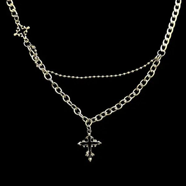 Jewelry Ruumika x Mieko Cross Chain Necklace Punk Y2K Size ONE SIZE - 3 Thumbnail