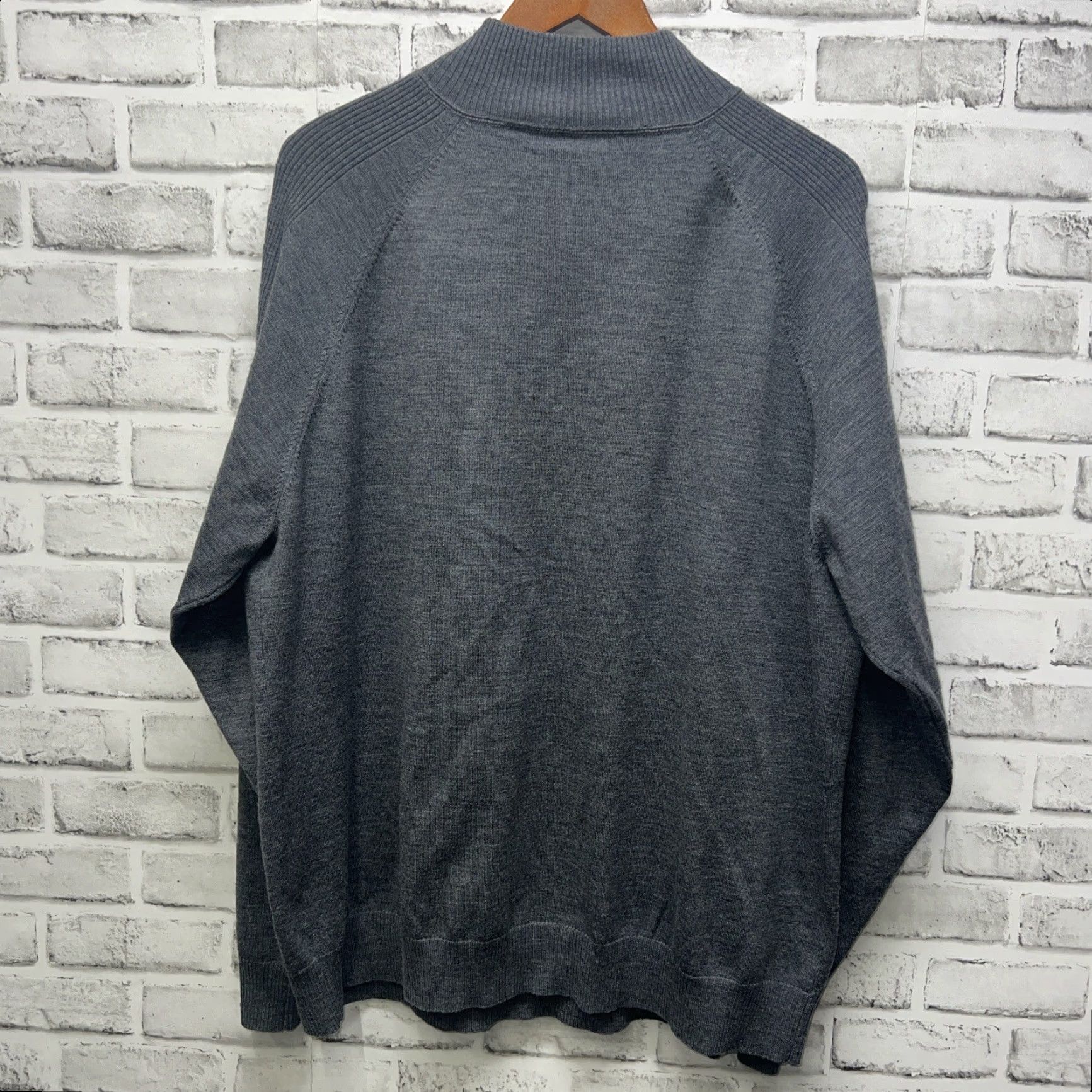 Vintage VINTAGE Solaris Gray Half Zip Wool Blend Pullover Mens XL Pullover Sweater Size US XL / EU 56 / 4 - 3 Thumbnail