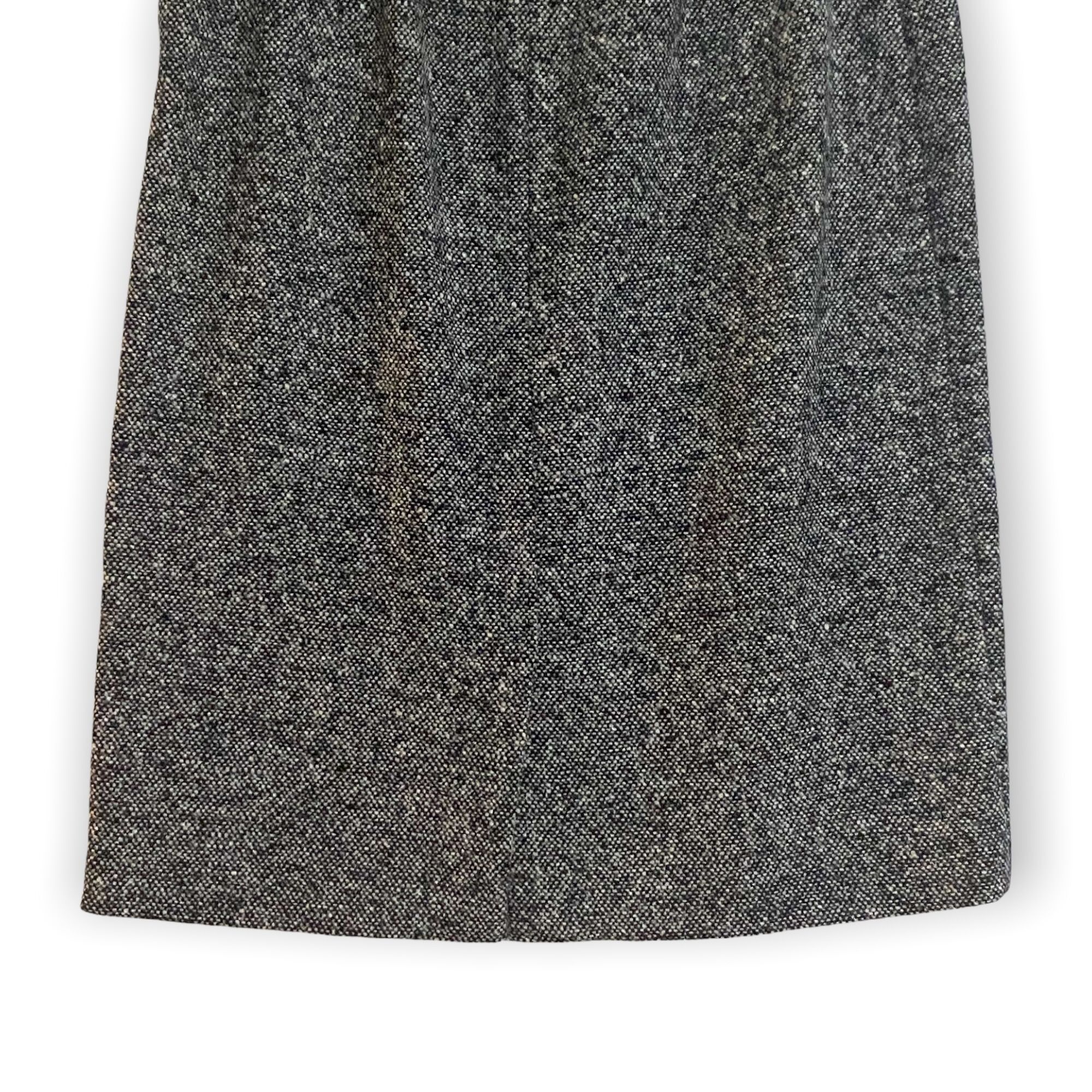 Prada Prada FW2007 Wool Tweed Pencil Skirt IT 46 Black White Made Size 32" / US 10 / IT 46 - 8 Thumbnail