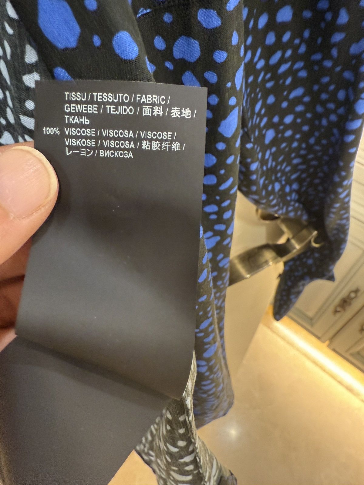 Saint Laurent Paris Black and blue leopard print collar size40 Size US M / EU 48-50 / 2 - 6 Thumbnail