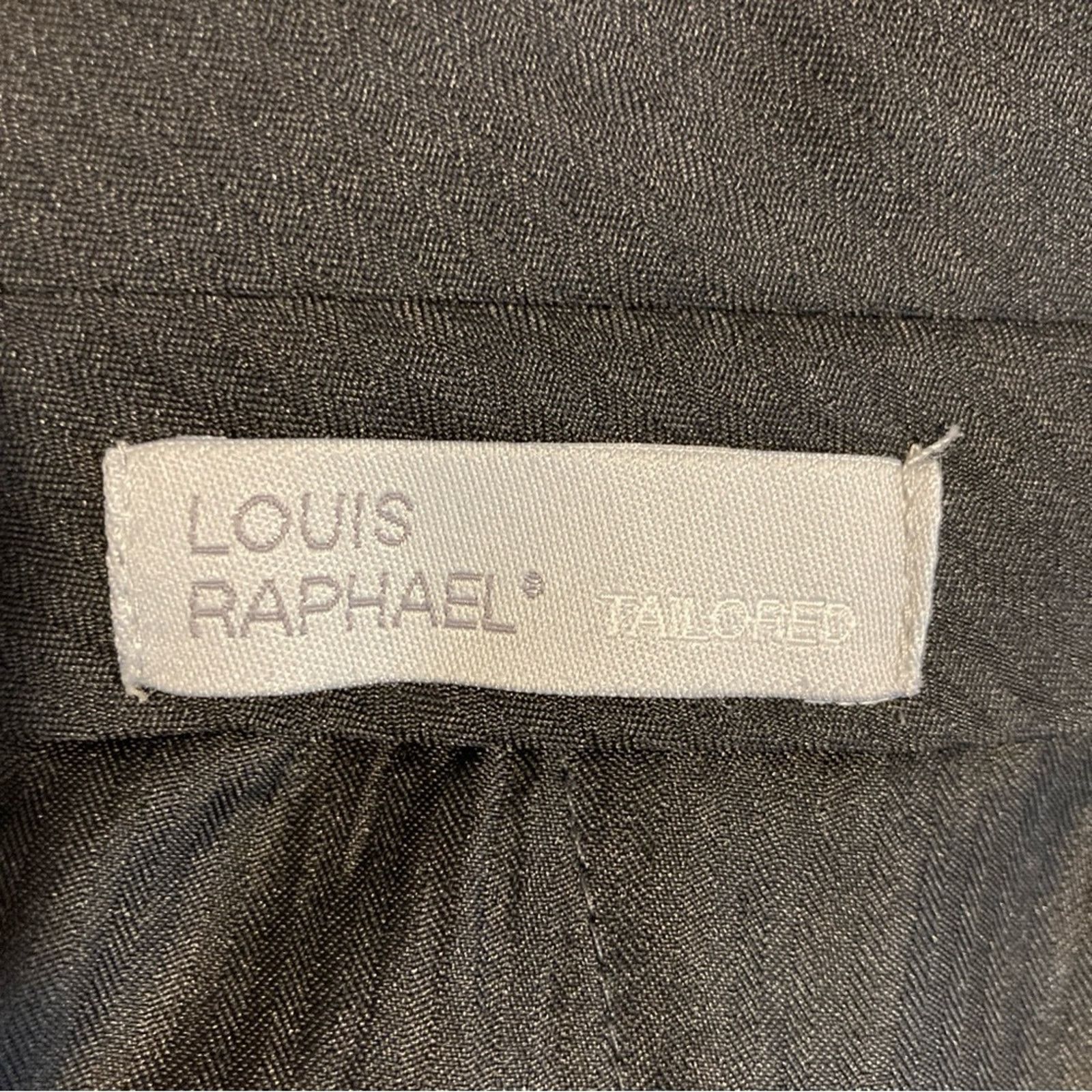Other Louis Raphael Navy Blue Pleated Tapered Straight Slack Pants Size US 33 - 8 Thumbnail