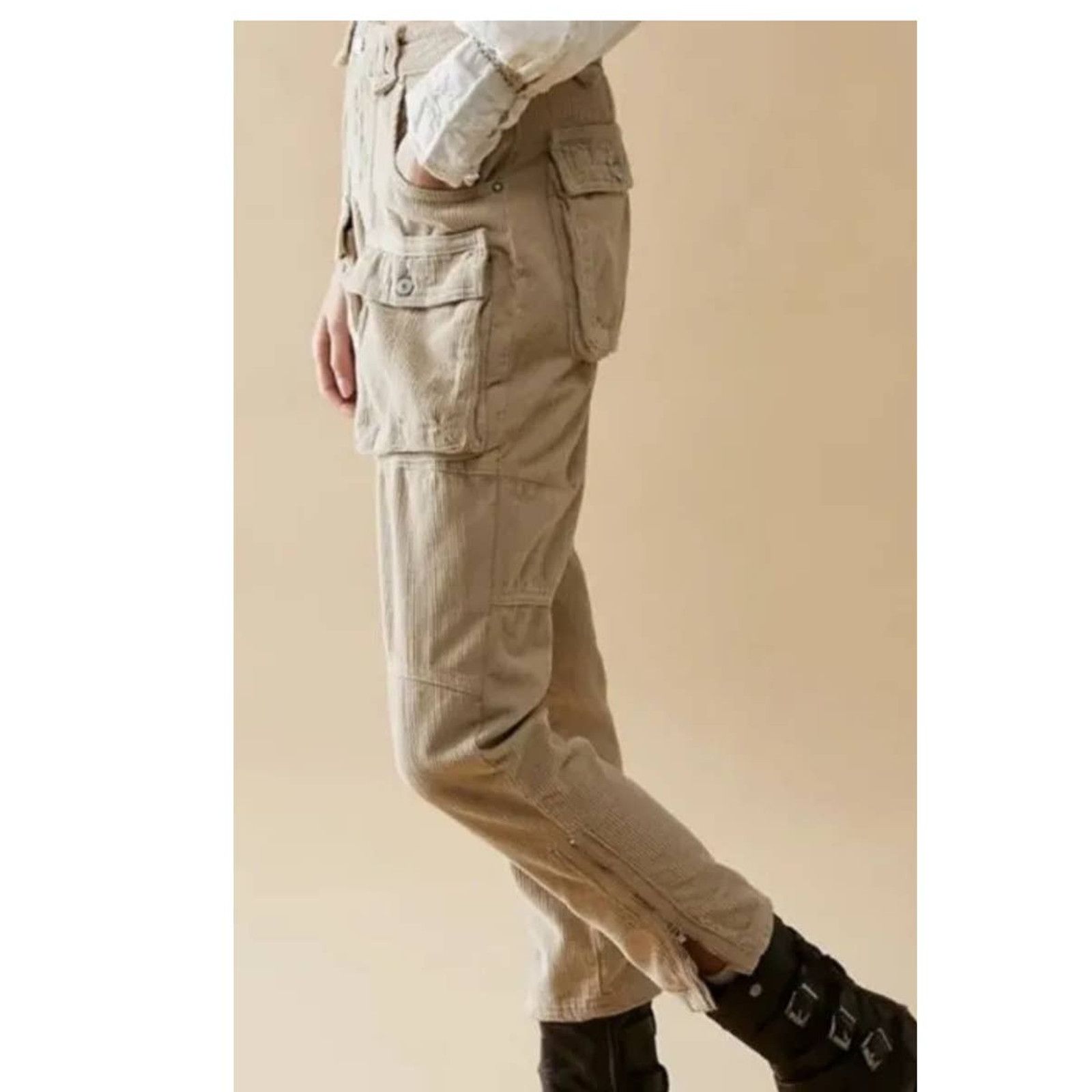 Free People New WTF London Calling Slouchy Cord Pants $198 SIZE 30 Size 30" / US 8 / IT 44 - 5 Thumbnail