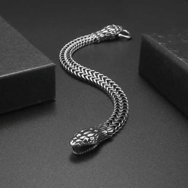 Jewelry Gothic Punk Rock Style Snake Bracelet Chain Size ONE SIZE - 1 Thumbnail