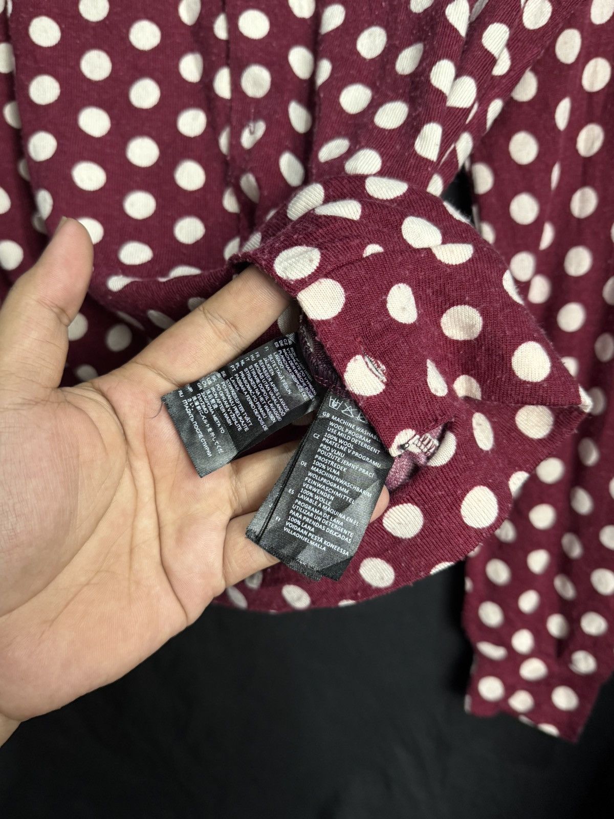 Comme des Garcons × H&M × Japanese Brand Comme Des Garcons H&M Polkadots Knit Cardigan Size S / US 4 / IT 40 - 4 Thumbnail