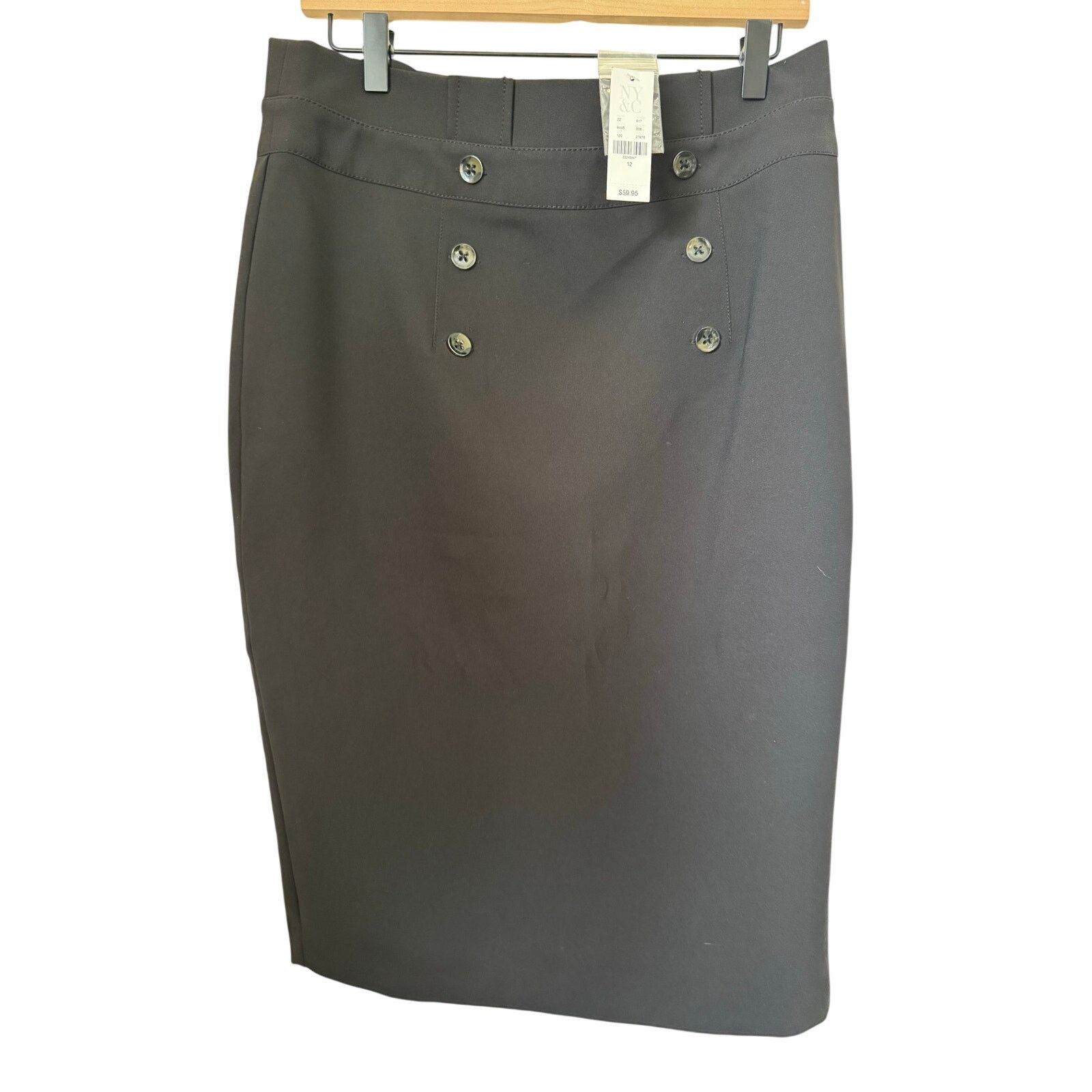 Other NWT NY & Co 7th Avenue Pencil Skirt Black Size 12 Size 34" / US 12 / IT 48 - 1 Thumbnail