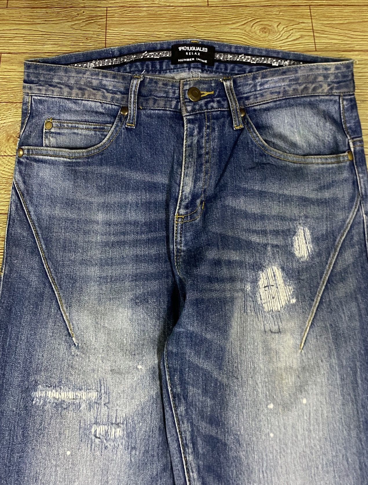 Number (N)ine Very Rare Vintage Number Nine 1piu1guale3 Ripped Jeans 2000s Size US 32 / EU 48 - 3 Thumbnail