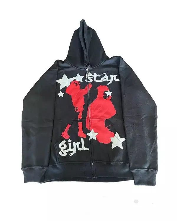 VIBE Star Girl Arabic Zip Up Hoodie y2k retro Size US L / EU 52-54 / 3 - 5 Thumbnail