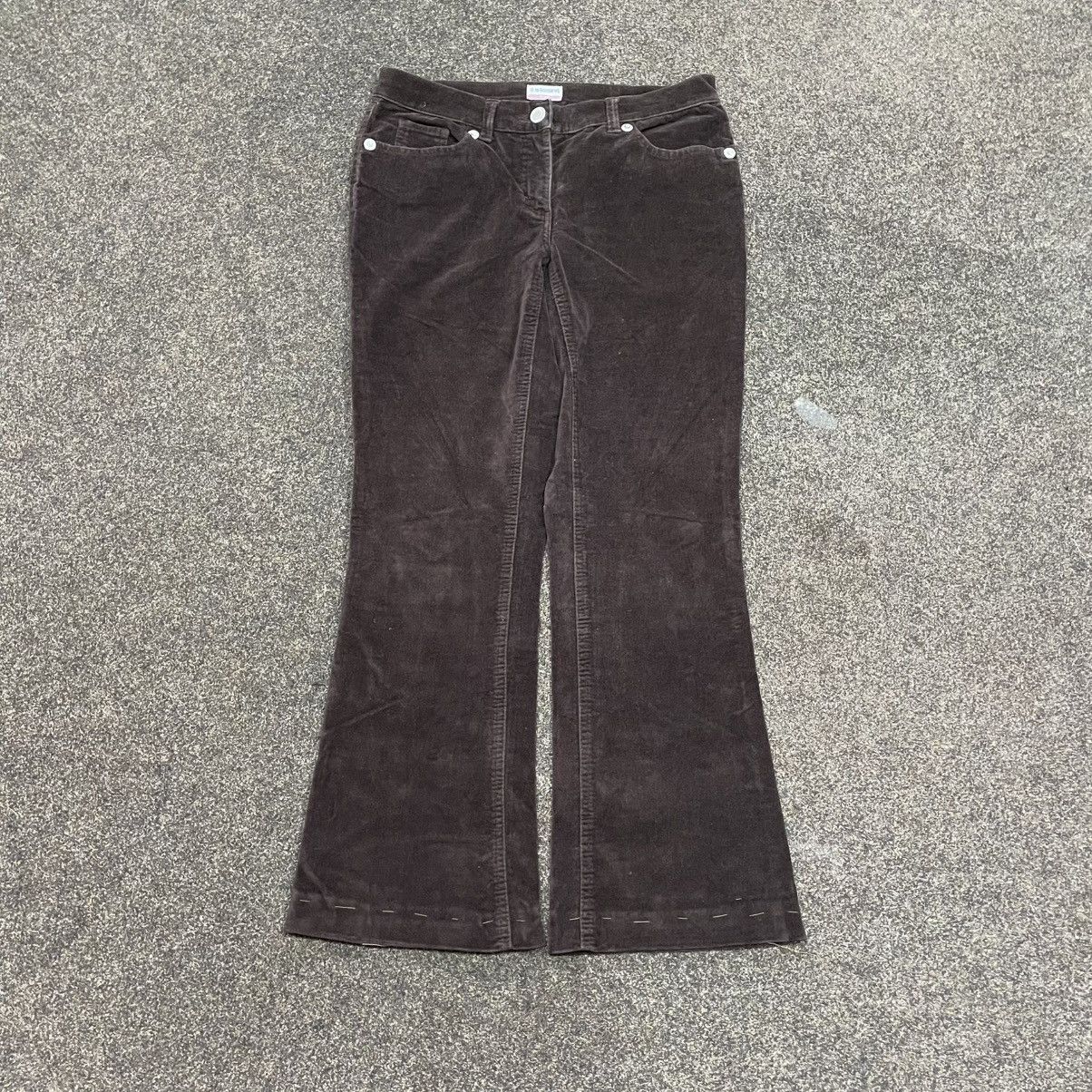 Vintage Vintage Y2K Flared Corduroy Pants Grunge 90s Archive Boxy Size 32" / US 10 / IT 46 - 1 Thumbnail