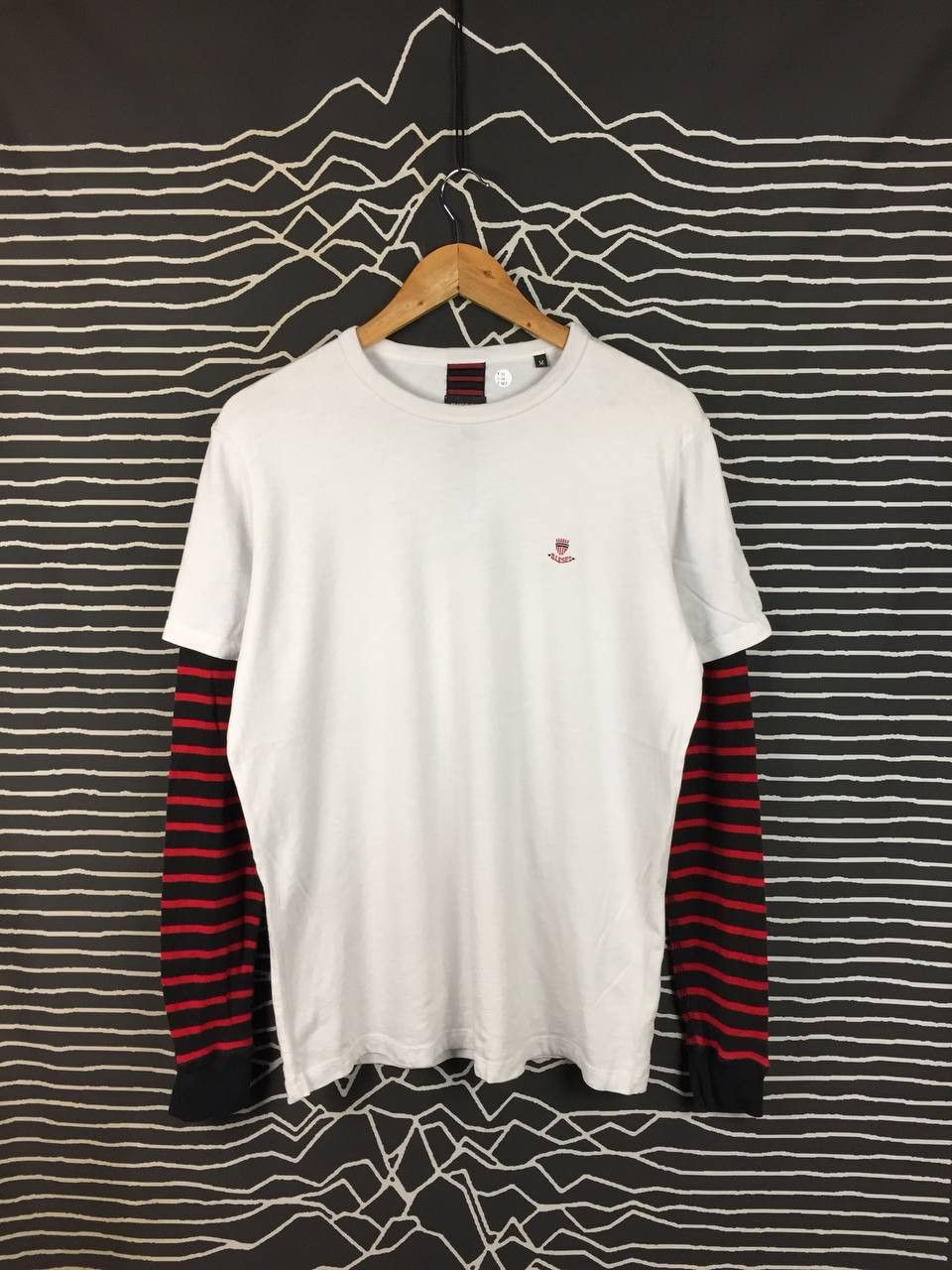 Diesel Diesel Embroidered Logo Layered Grunge Striped Sleeve Tee Size US M / EU 48-50 / 2 - 2 Thumbnail