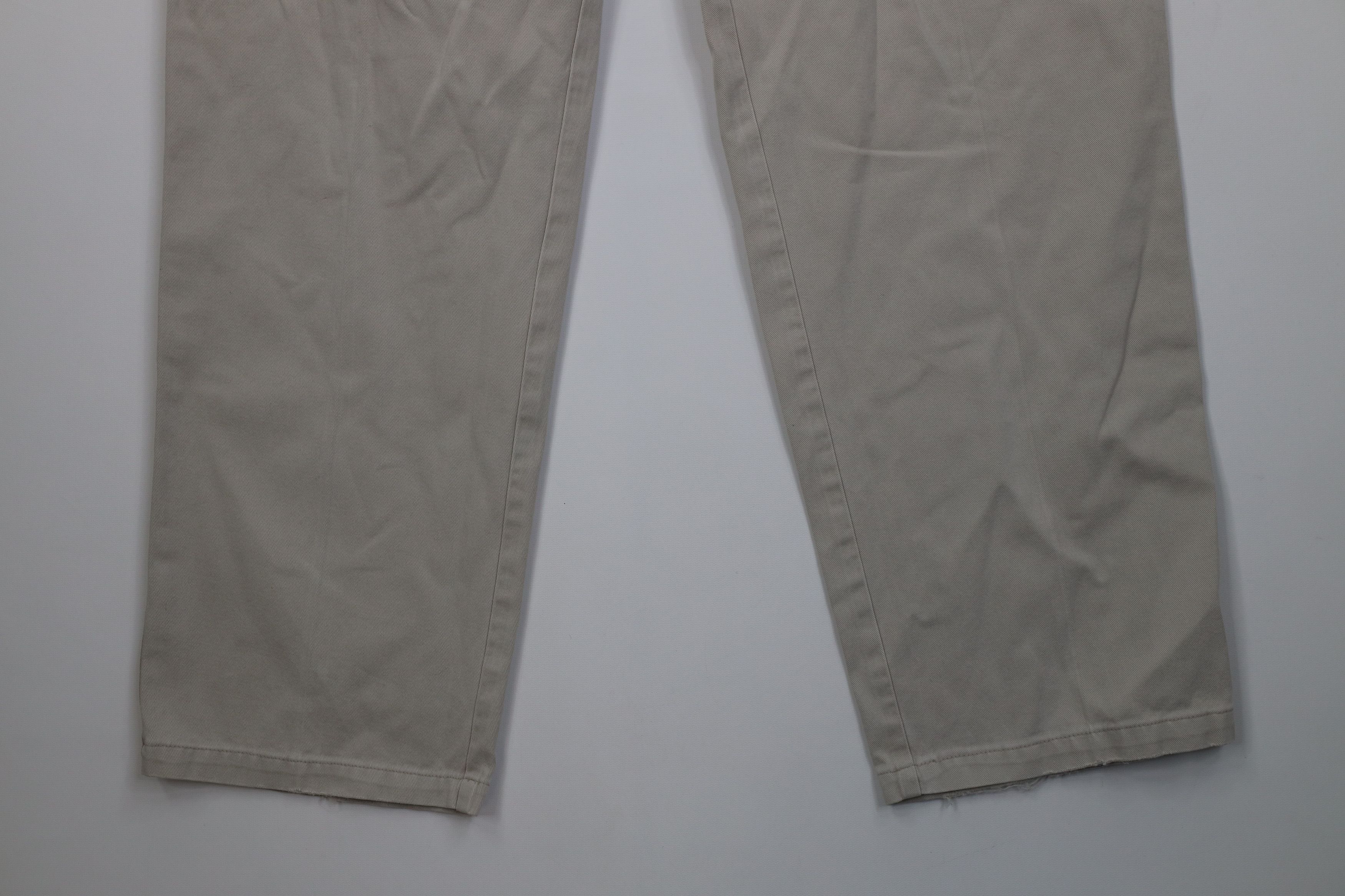 Ralph Lauren Vintage 90s Ralph Lauren Wide Leg Chino Pants Beige Cotton Size US 34 / EU 50 - 4 Thumbnail
