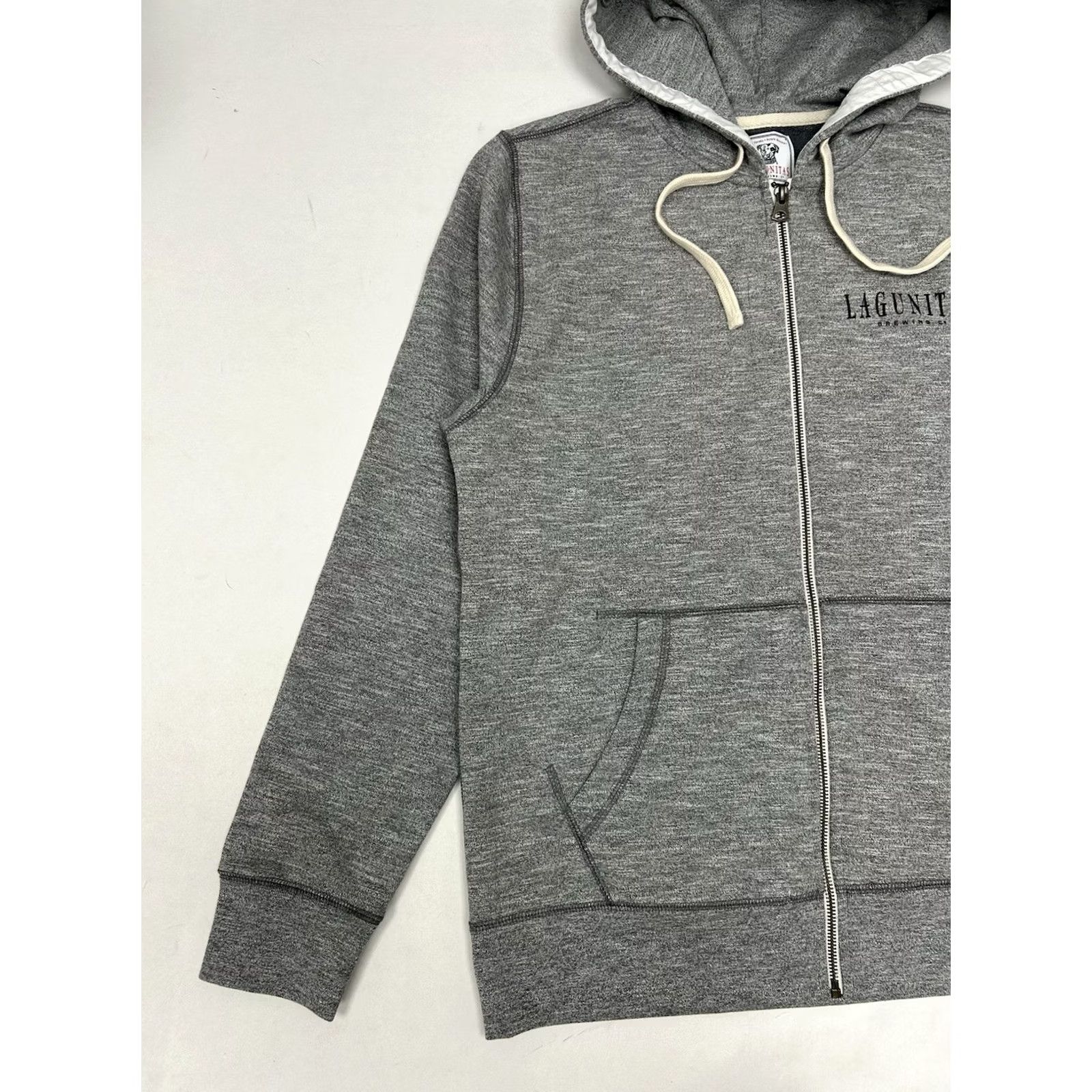 Vintage Lagunitas Brewing Company Hoodie Zip Up Sweatshirt Medium Grey Dog Logo 80s 90s Beer Mens Size US M / EU 48-50 / 2 - 4 Thumbnail