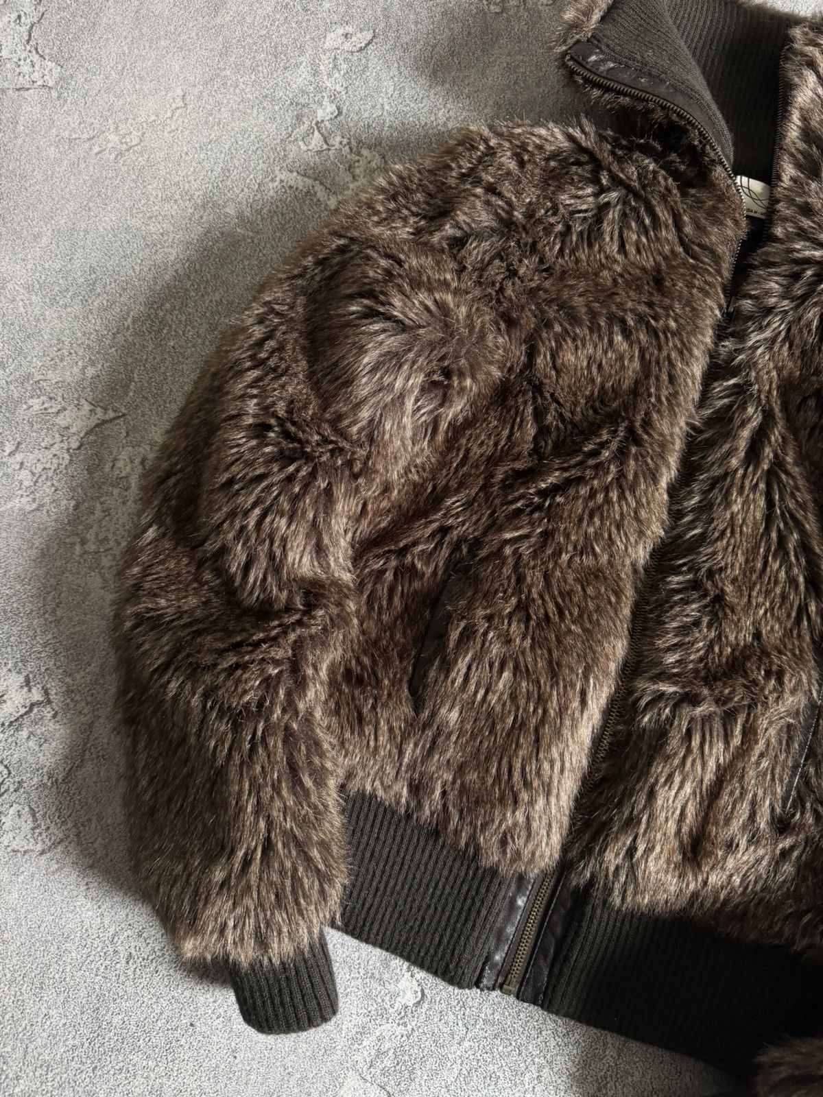 Hysteric Glamour × If Six Was Nine Rare M Faux Fur jacket bomber coat y2K Avantgarde L.G.B. 90s Size M / US 6-8 / IT 42-44 - 2 Thumbnail