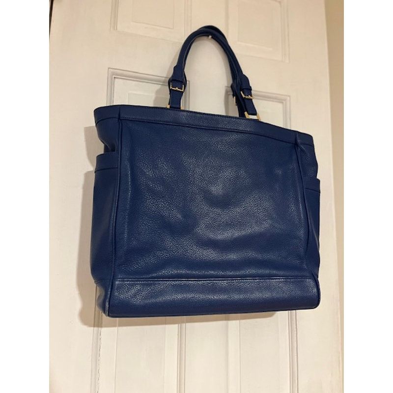 Tory Burch Tory Burch Blue Leather Tote Size ONE SIZE - 3 Thumbnail