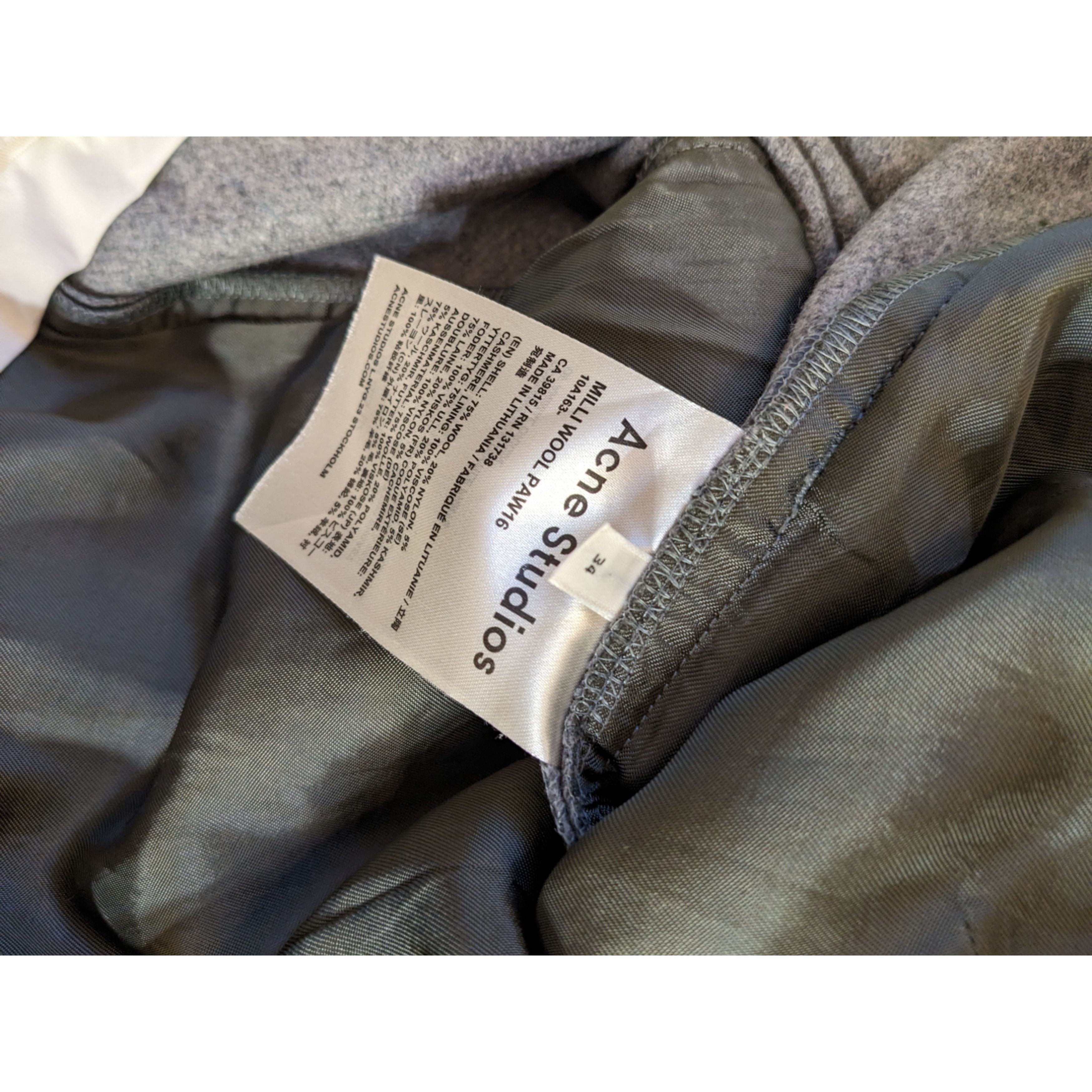 Acne Studios Acne studios Milli wool trousers in grey wool Size 27" / US 4 / IT 40 - 3 Thumbnail