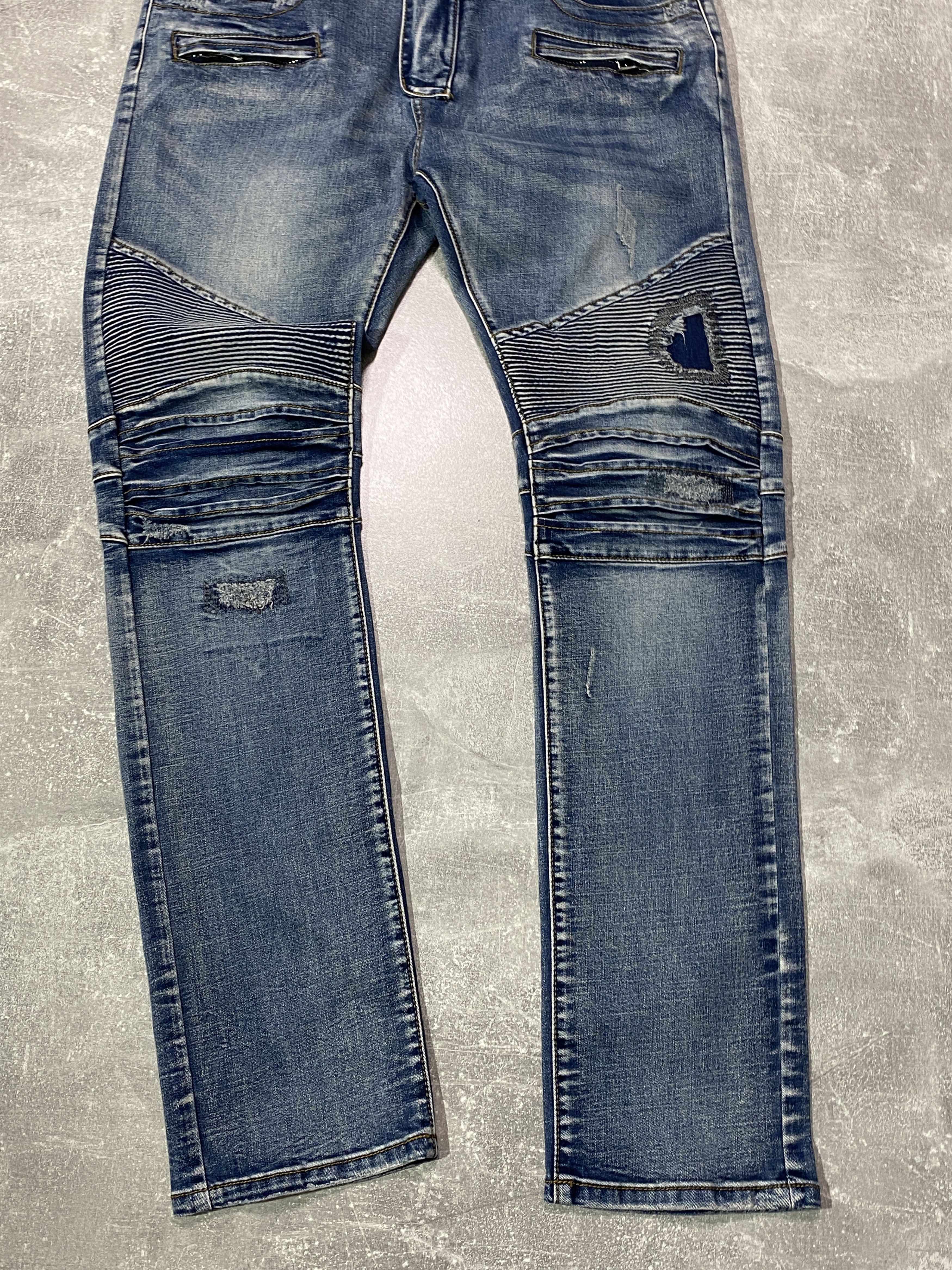 Balmain VINTAGE 00s BALMAIN BIKER JEANS Size US 34 / EU 50 - 3 Thumbnail