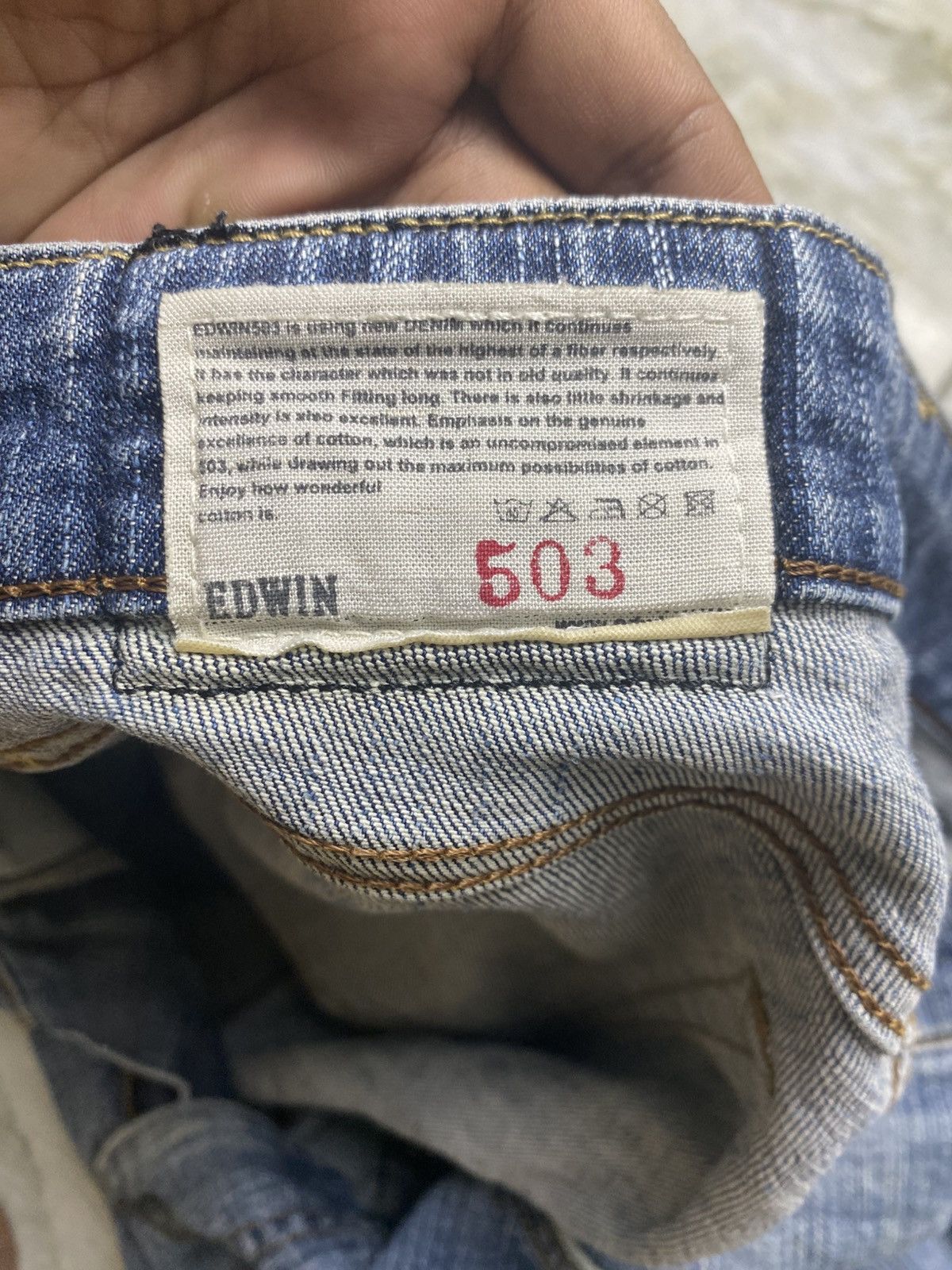 Edwin × Japanese Brand FADED DENIM EDWIN 503 32x39 Size US 32 / EU 48 - 6 Thumbnail