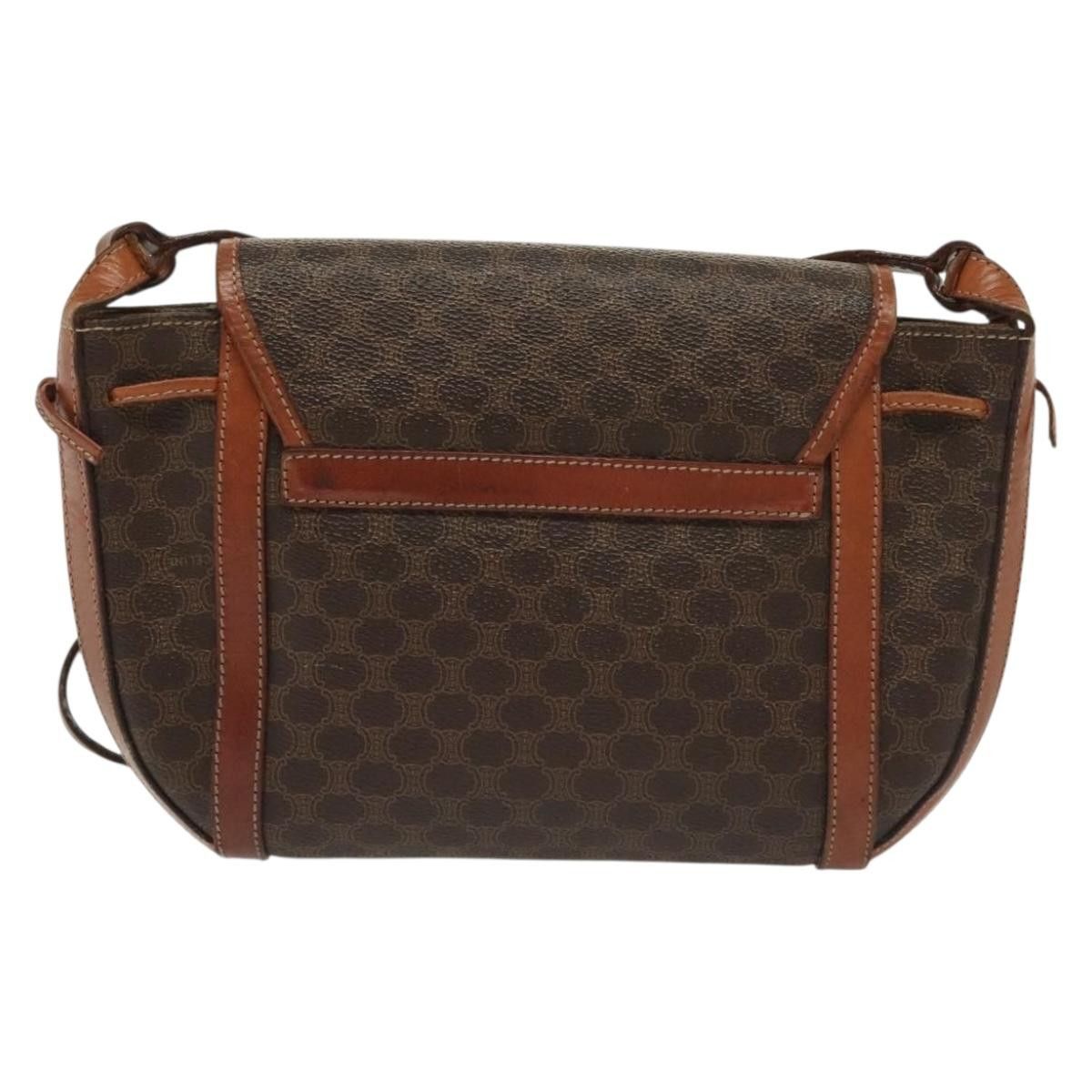 Celine CELINE Macadam Canvas Shoulder Bag Pvc Leather Brown Gold Size ONE SIZE - 3 Thumbnail