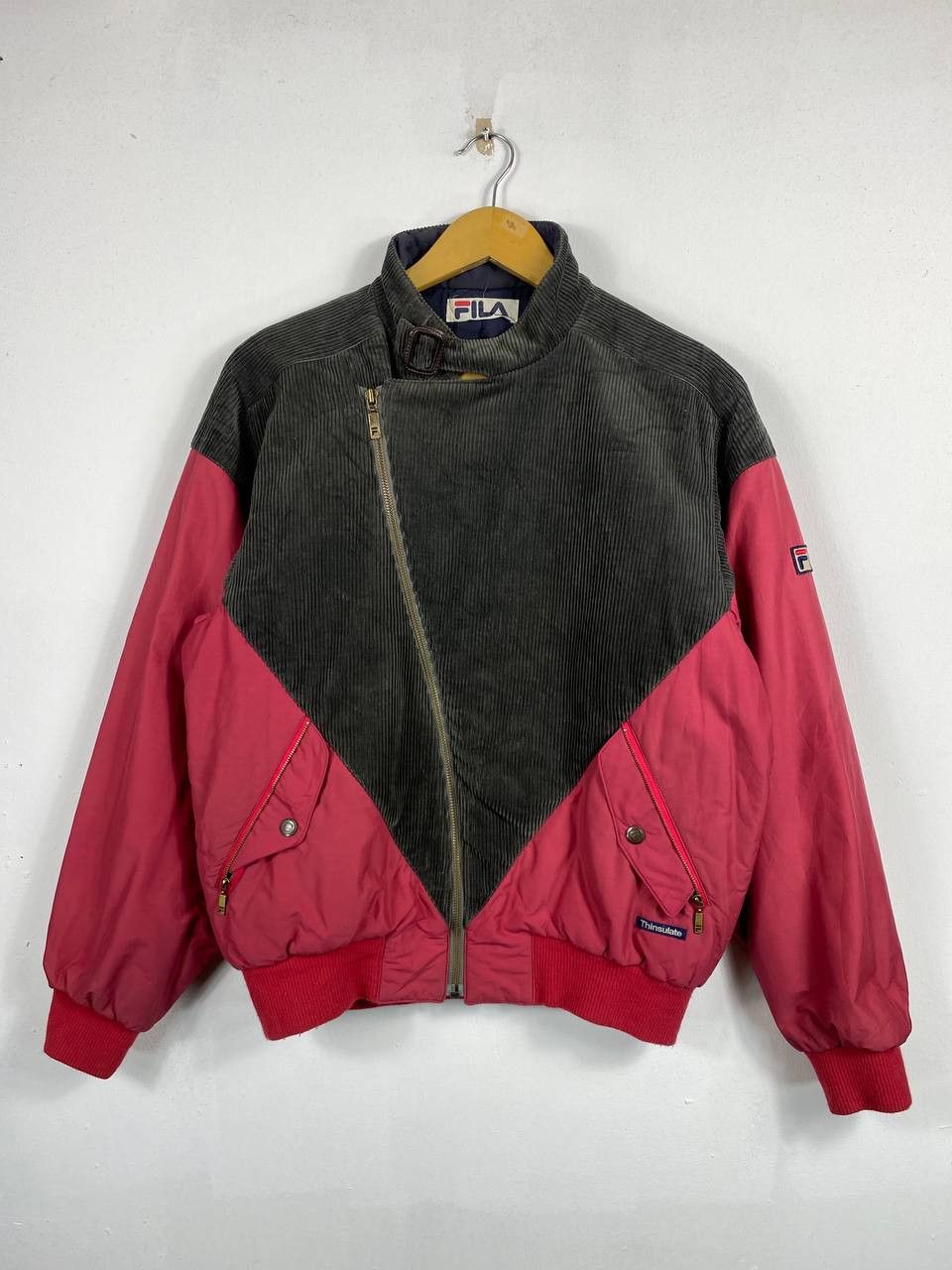 Fila vintage fila half corduroy thinsulate jacket nice design Size US XL / EU 56 / 4 - 1 Thumbnail