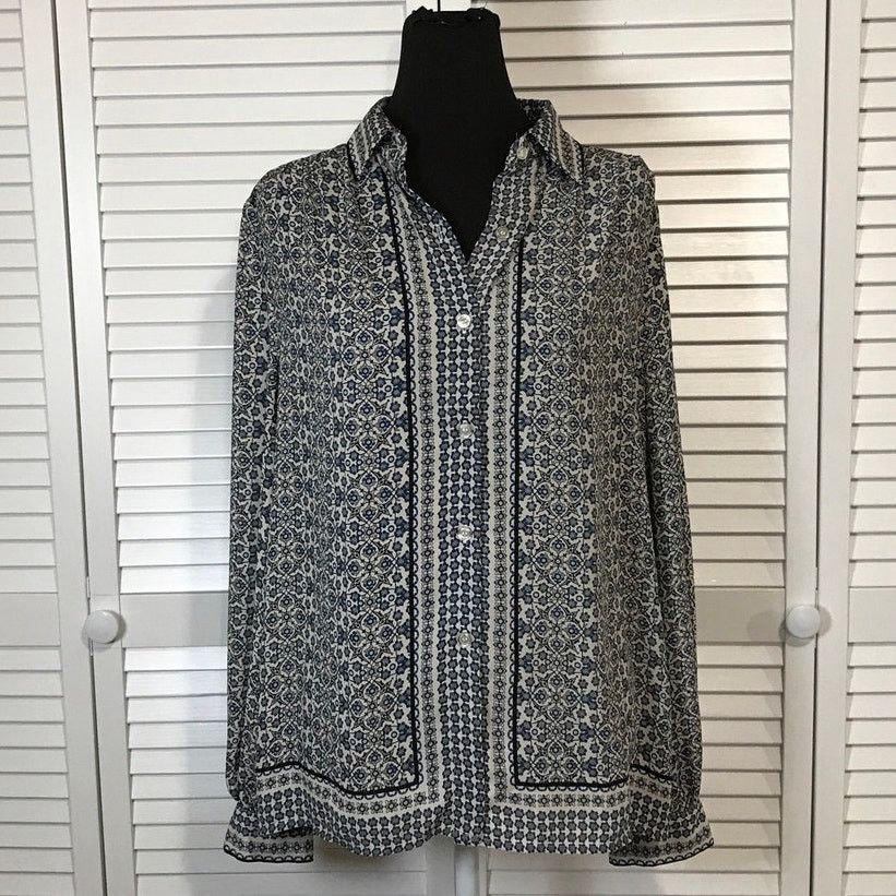 Other Max Studio Boho Scarf Print Geometric Career Tunic L Size L / US 10 / IT 46 - 1 Thumbnail