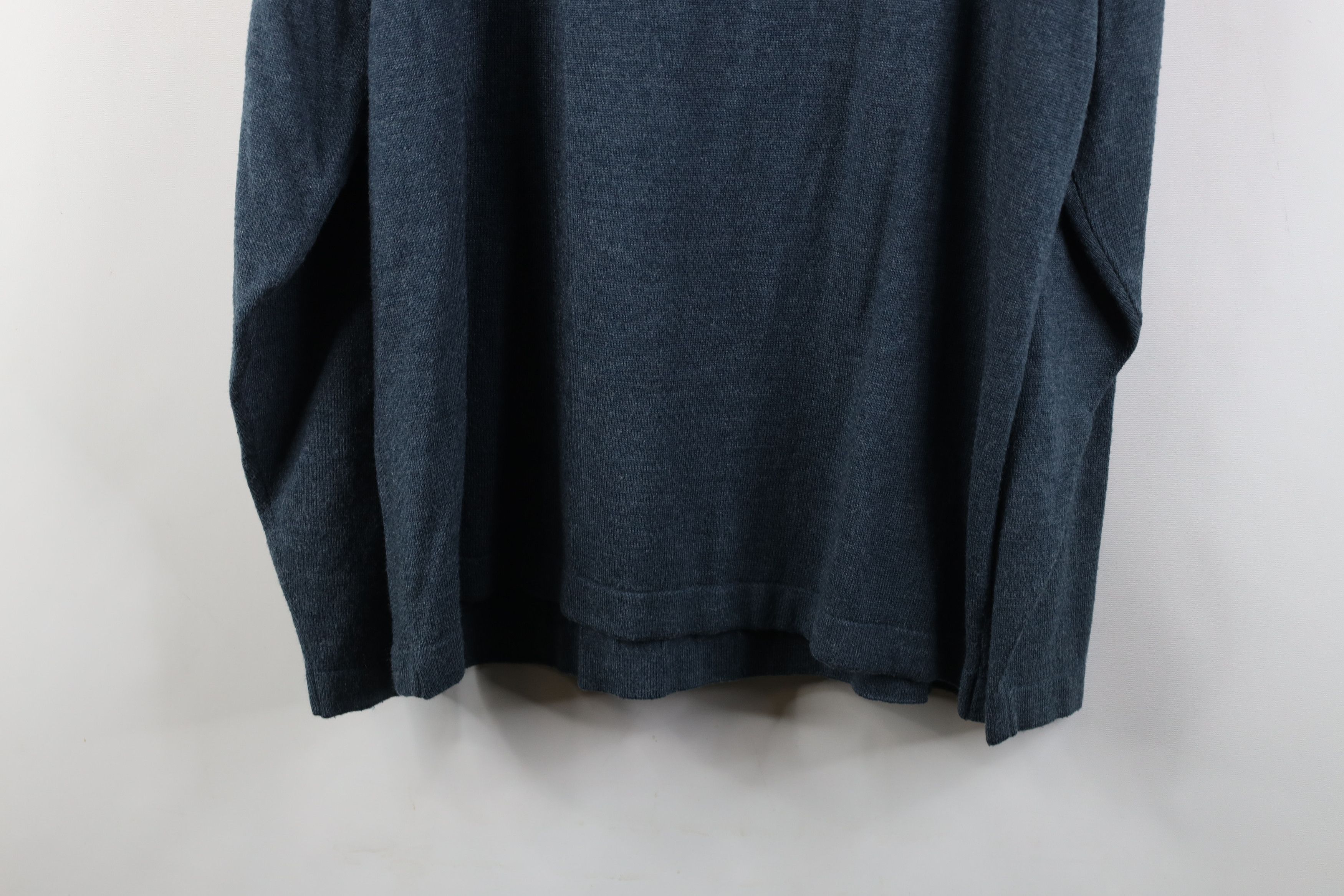 Vintage Vintage 90s Streetwear Trim Knit Collared Polo Sweater Blue Size US L / EU 52-54 / 3 - 13 Thumbnail