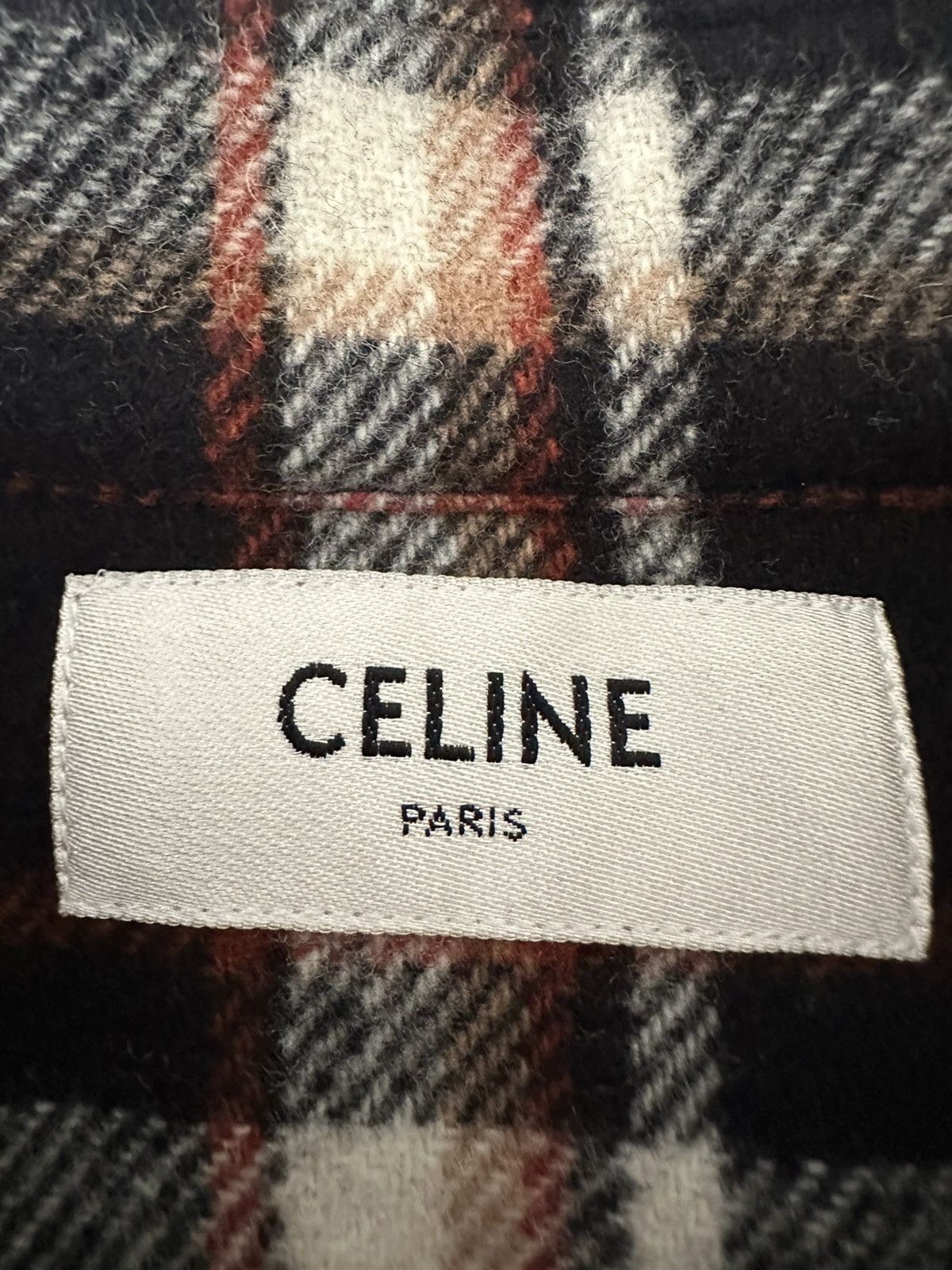 Celine × Hedi Slimane Celine black red white flannel shirt jacket 39 like new Hedi Size US L / EU 52-54 / 3 - 21 Thumbnail