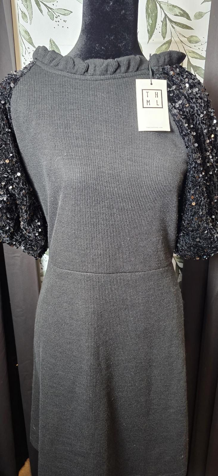 Other NWT THML Dress Black Womens Size M Anthropologie Size M / US 6-8 / IT 42-44 - 2 Thumbnail