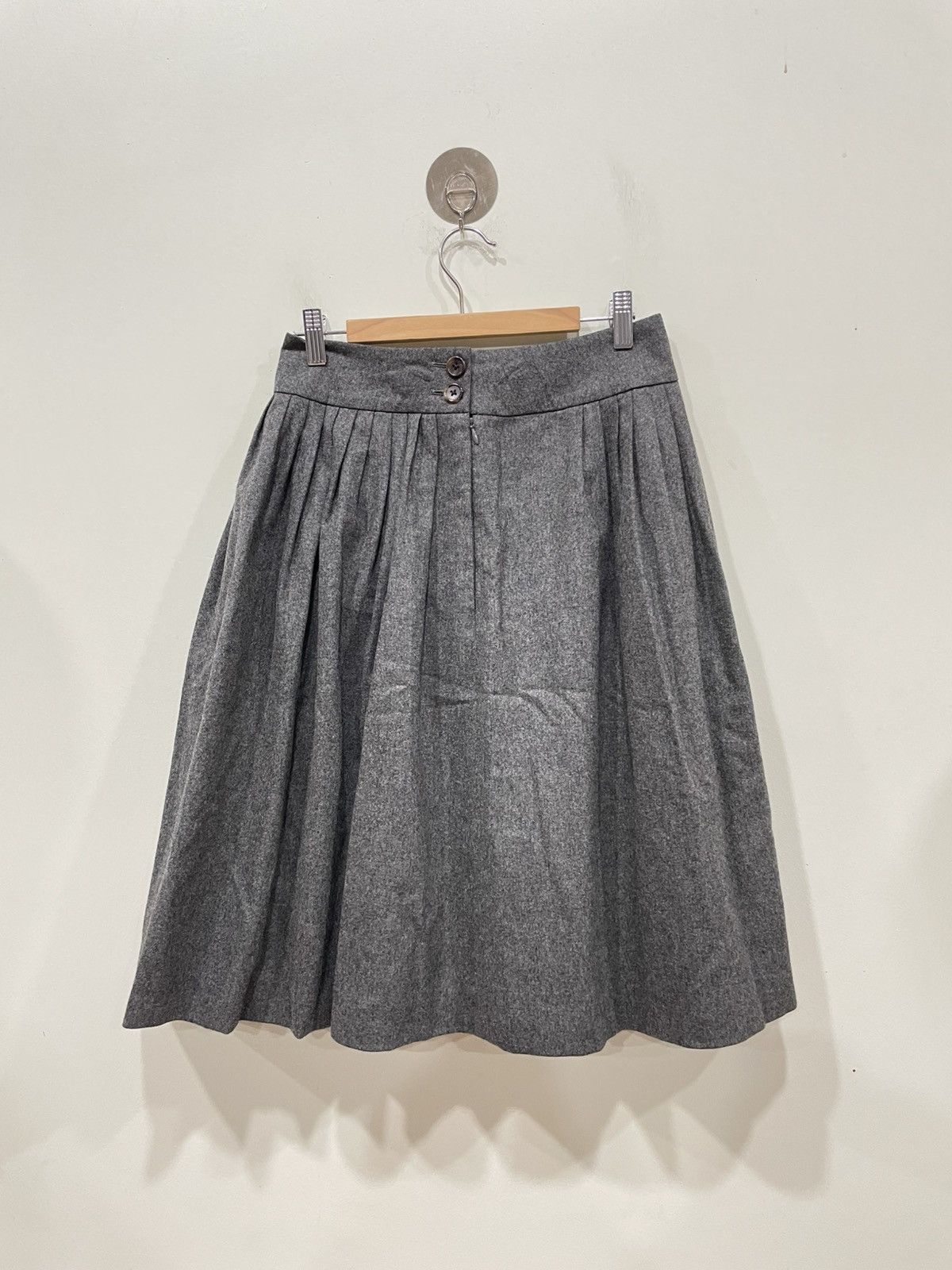Margaret Howell Fox Brothers for Margaret Howell Pleated Midi Skirt Size 29" - 1 Thumbnail