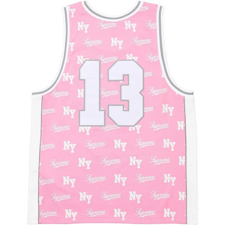 Mitchell & Ness × Supreme Supreme®/Mitchell & Ness® Monogram Basketball Jersey - Pink Size US M / EU 48-50 / 2 - 2 Thumbnail