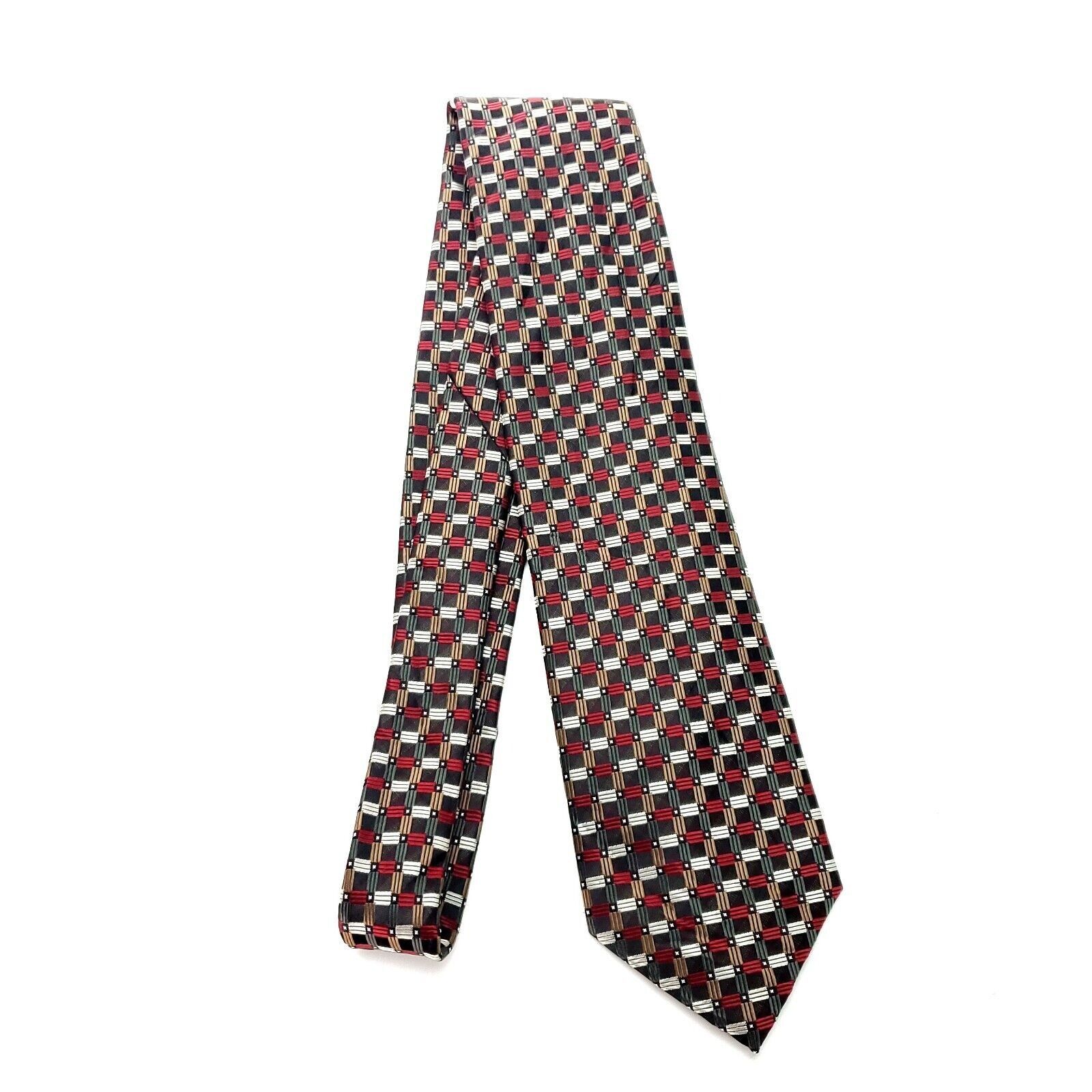 Haggar Haggar Multi Colored Polyester Tie Woven Graphic Check Size ONE SIZE - 6 Thumbnail