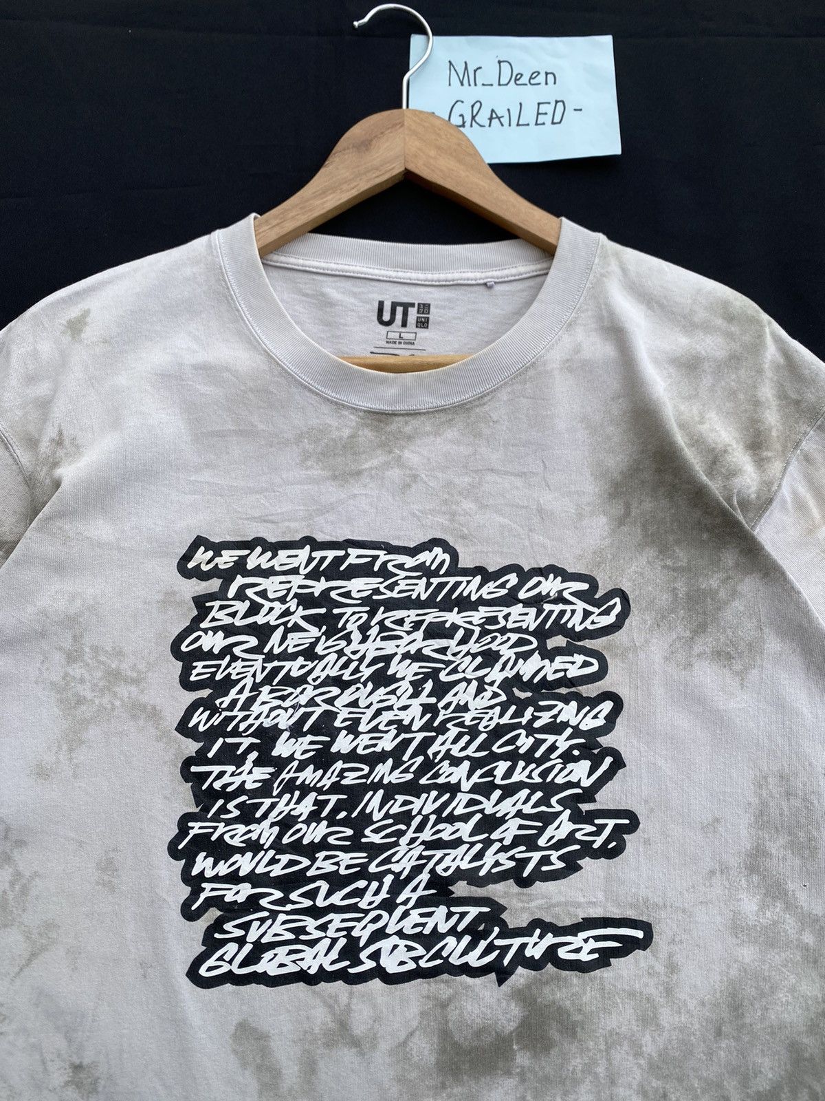 Futura Rare Uniqlo Futura Words Tshirt Size US L / EU 52-54 / 3 - 6 Thumbnail