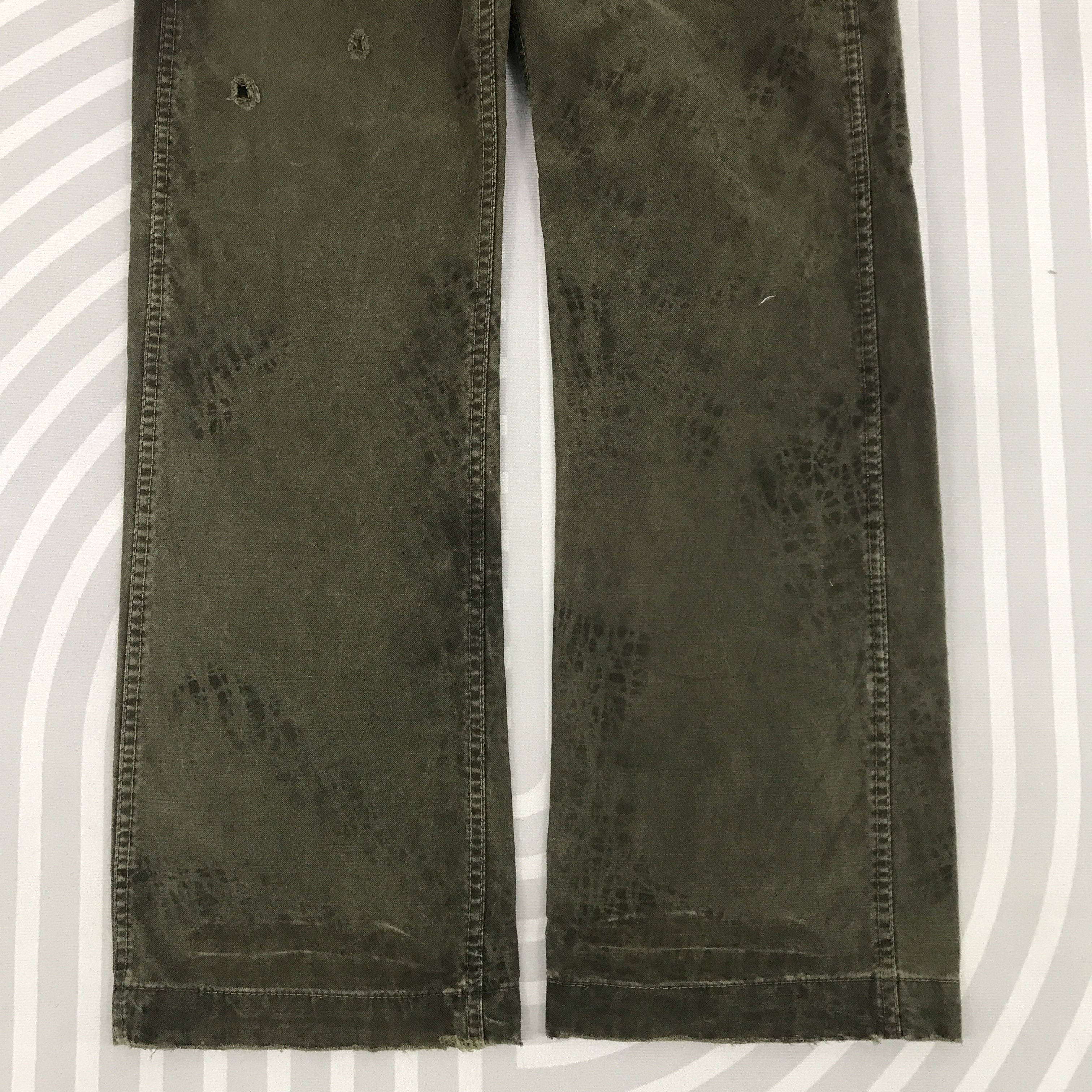 Edwin × Vintage Vintage Edwin 505 Khaki Drak Green Distressed jeans Size US 30 / EU 46 - 5 Thumbnail